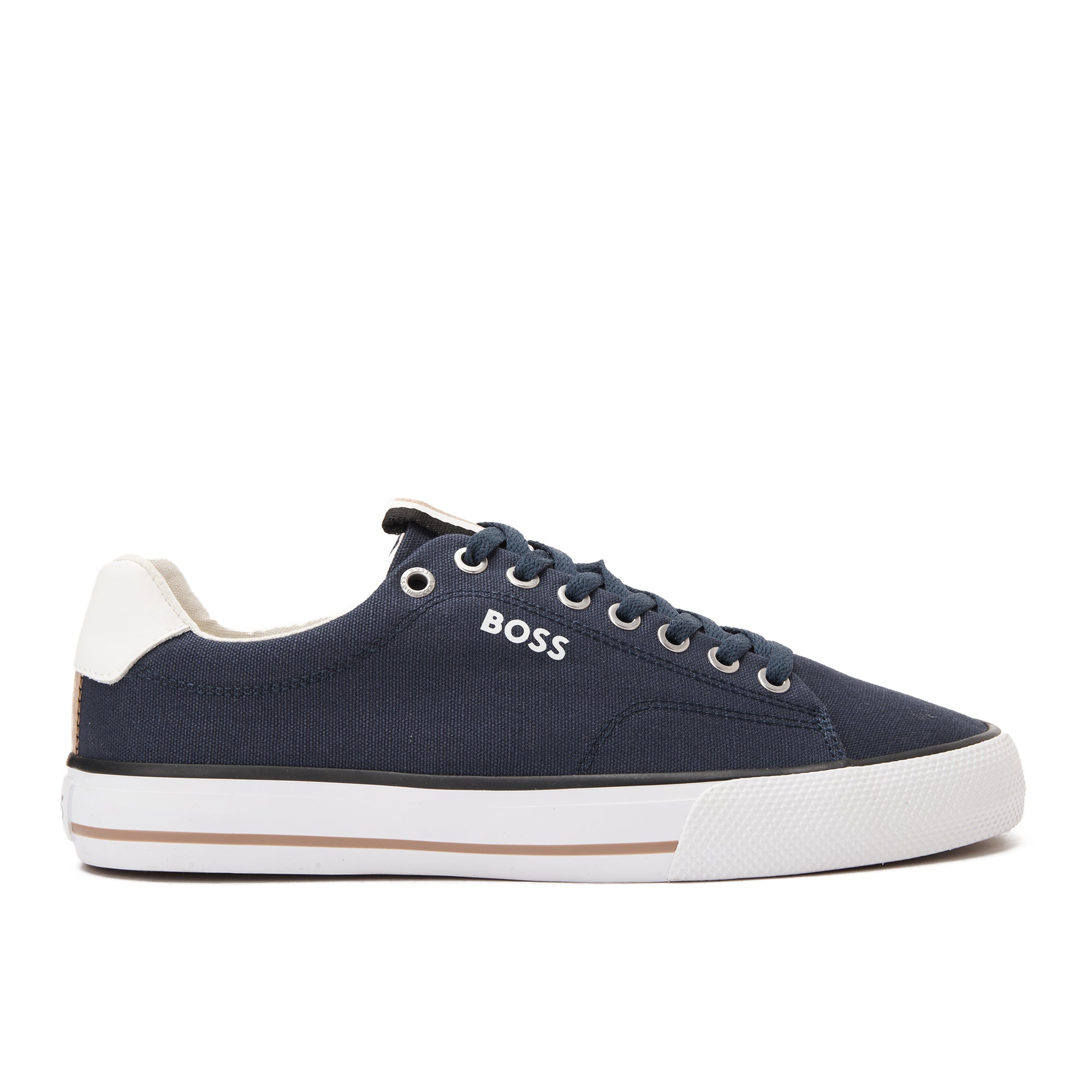 Navy Boss Canvas Sneakers