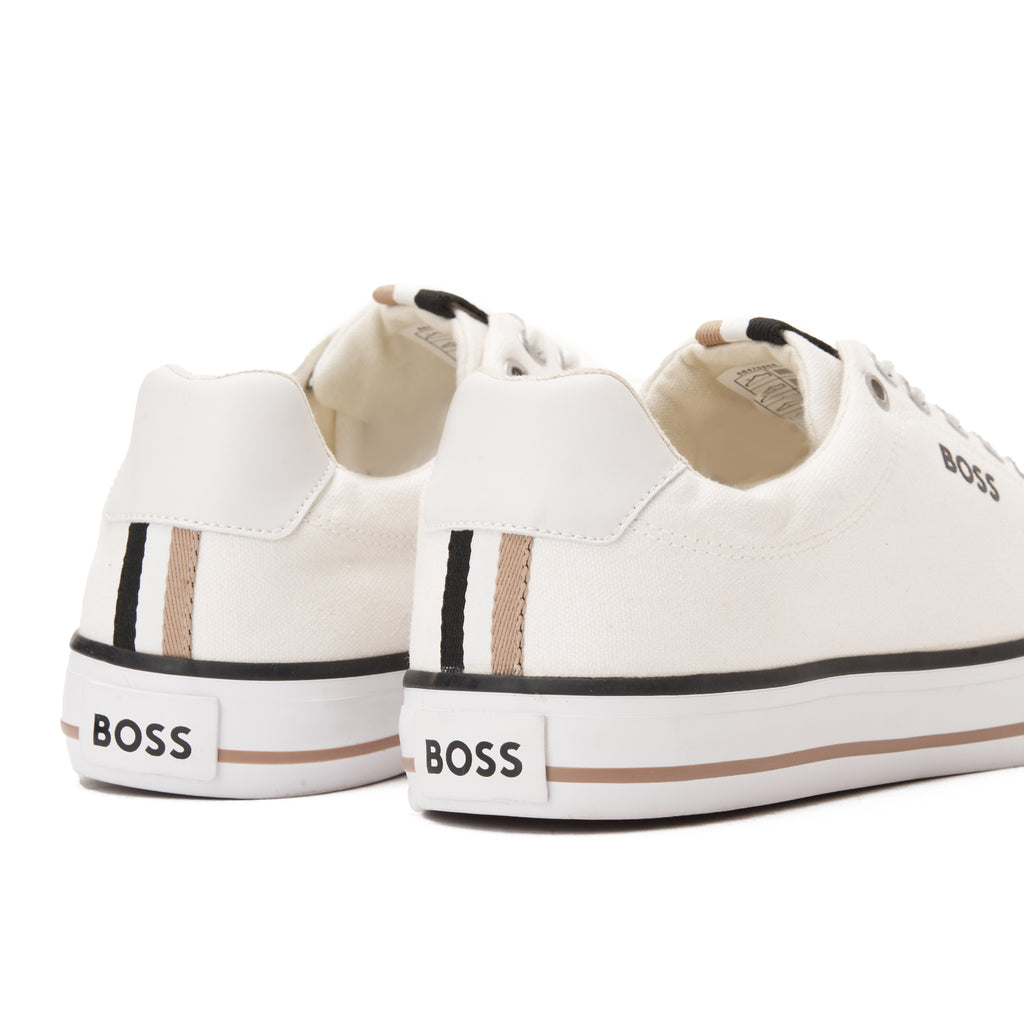 White Boss Canvas Sneakers