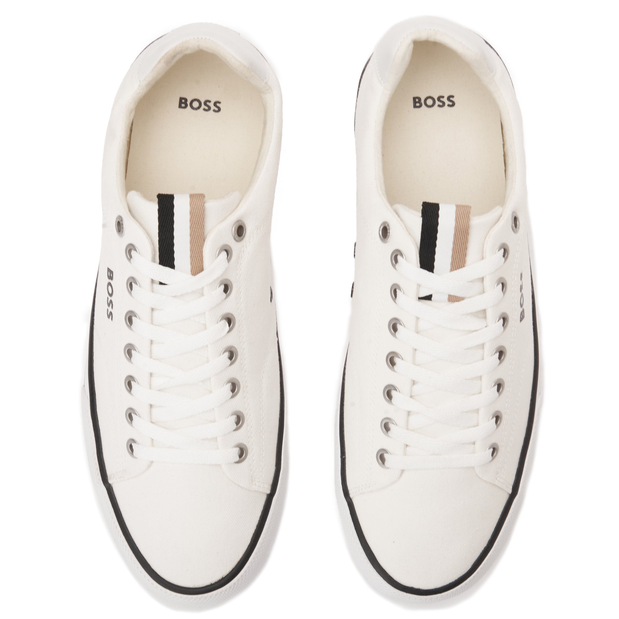 White Boss Canvas Sneakers