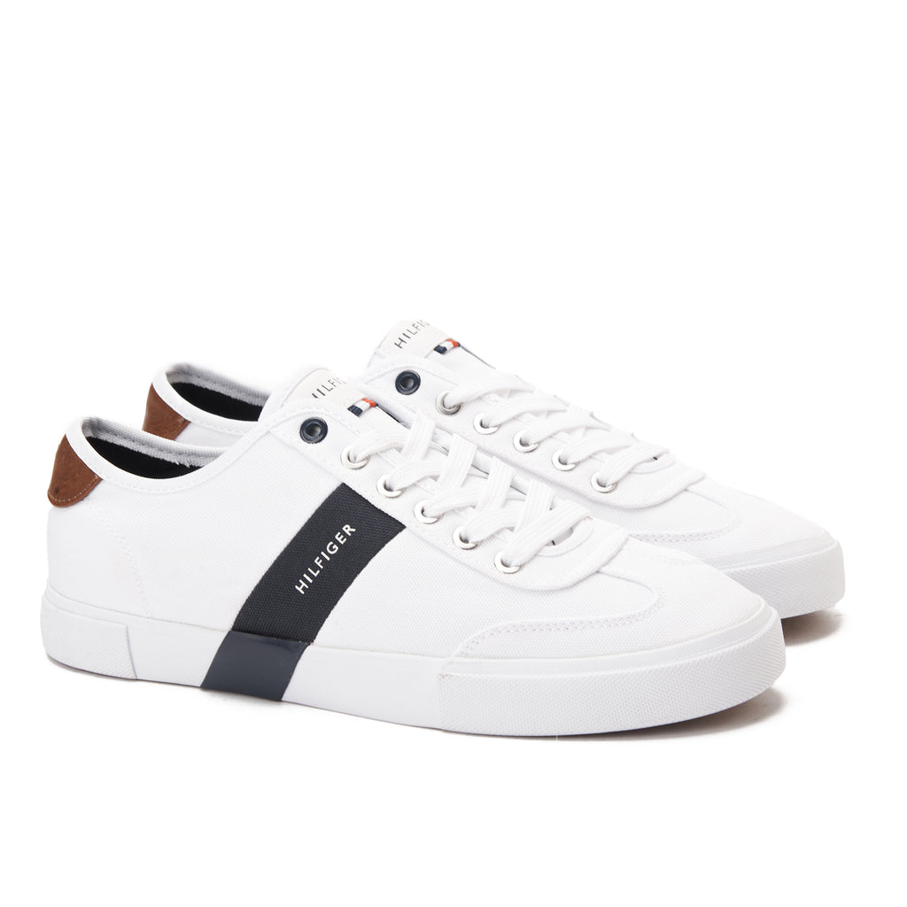 White Tommy Hilfiger Canvas Sneakers