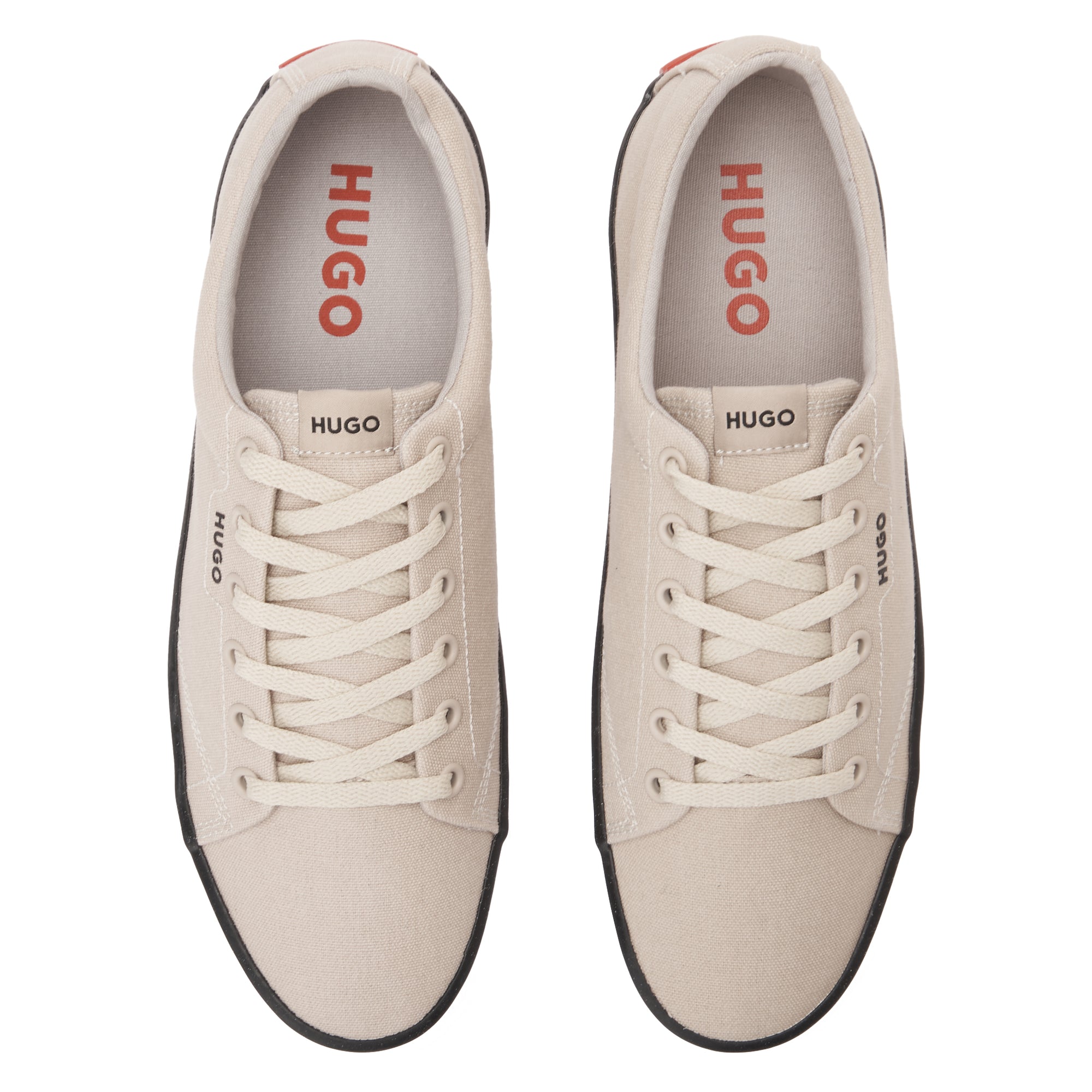 Beige Hugo Boss Canvas Sneakers