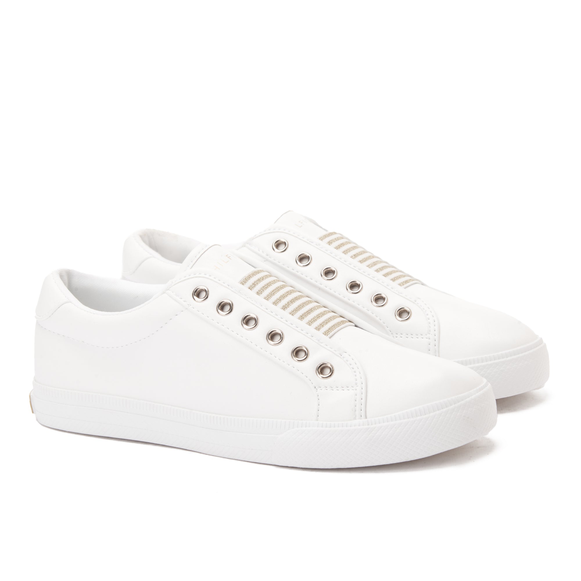 White & Gold Tommy Hilfiger Sneakers