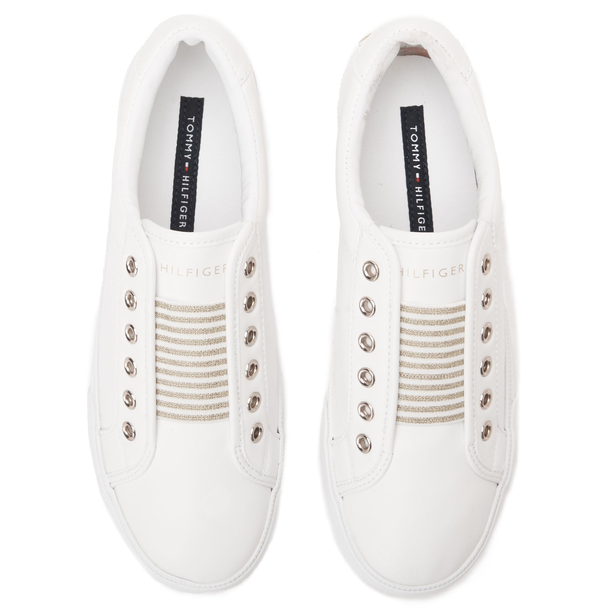 White & Gold Tommy Hilfiger Sneakers