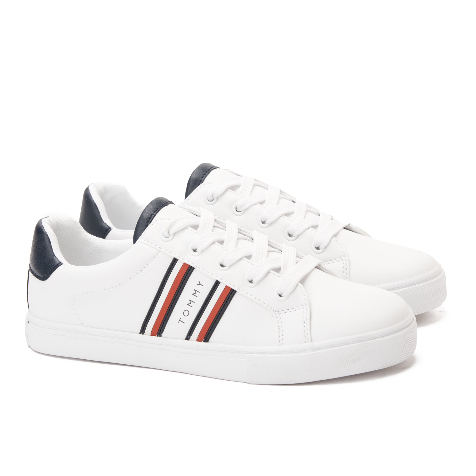White & Navy Tommy Hilfiger Sneakers