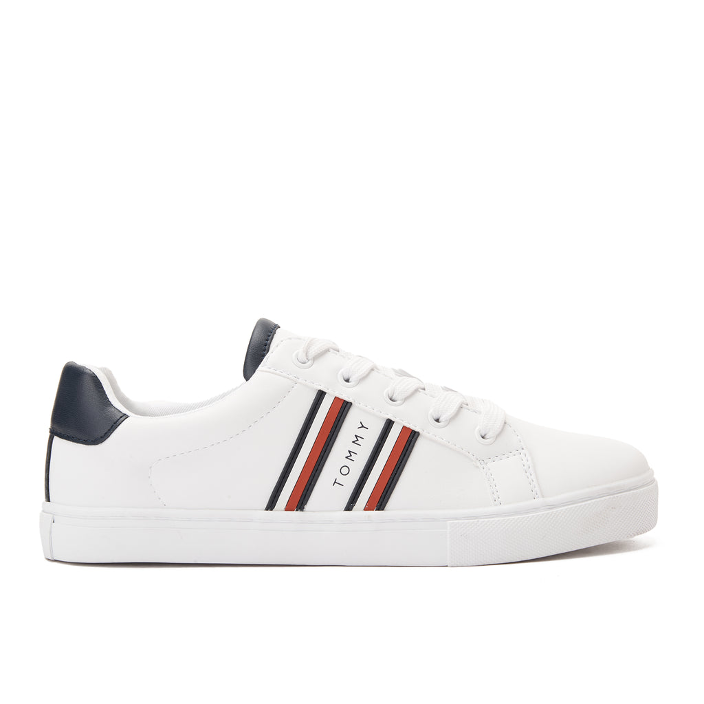 White & Navy Tommy Hilfiger Sneakers