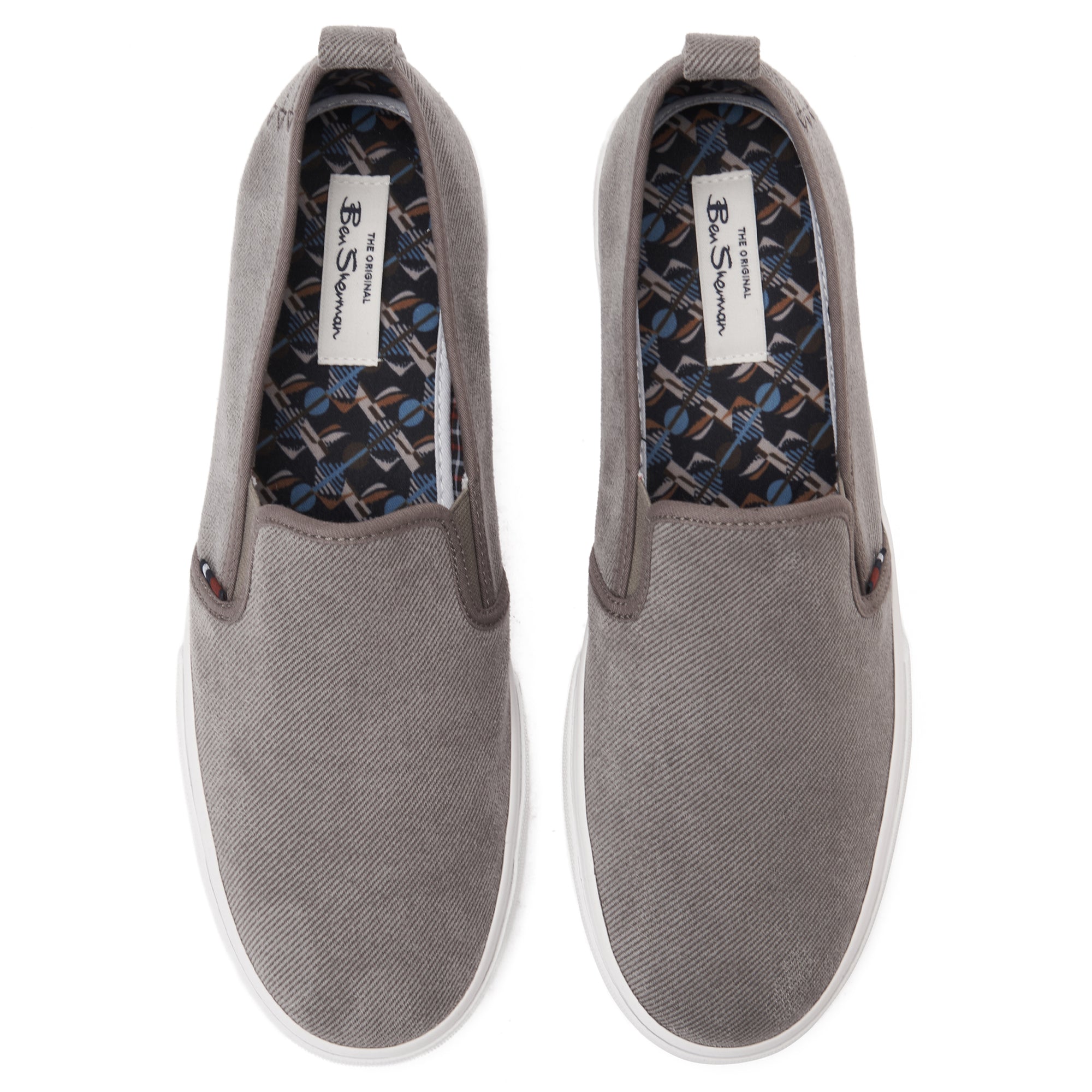 Gray Ben Sherman Slip On Canvas