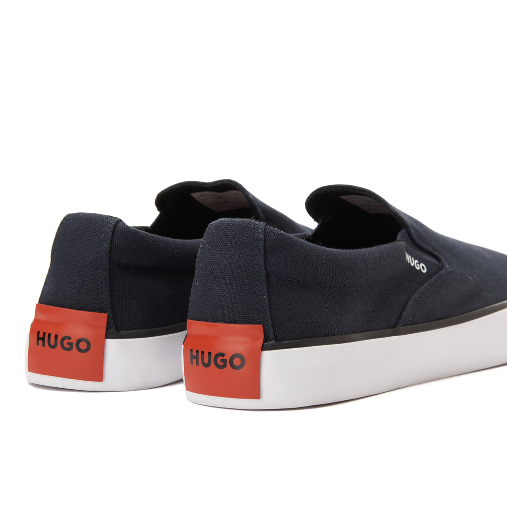 Navy Hugo Boss Slip On Canvas