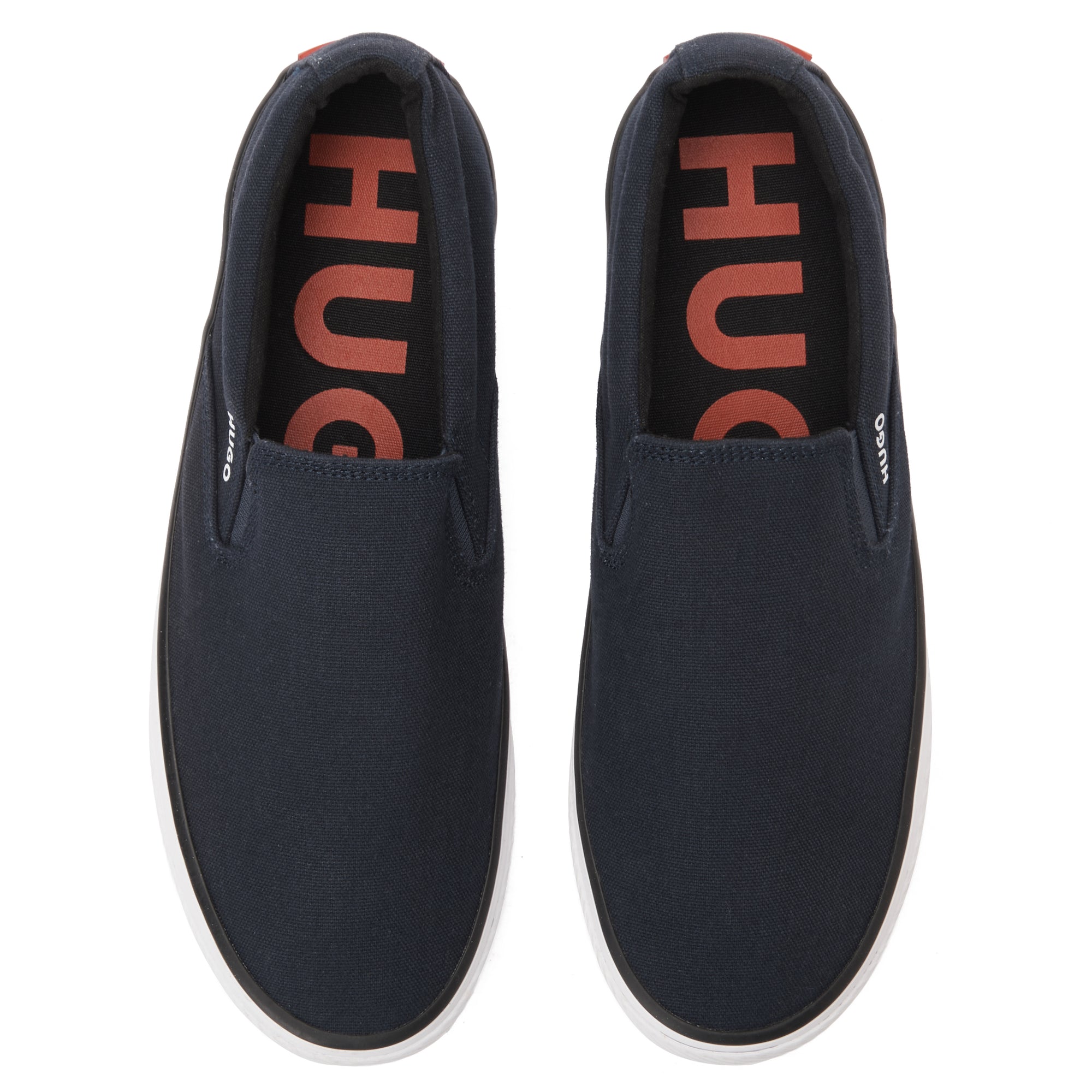 Navy Hugo Boss Slip On Canvas