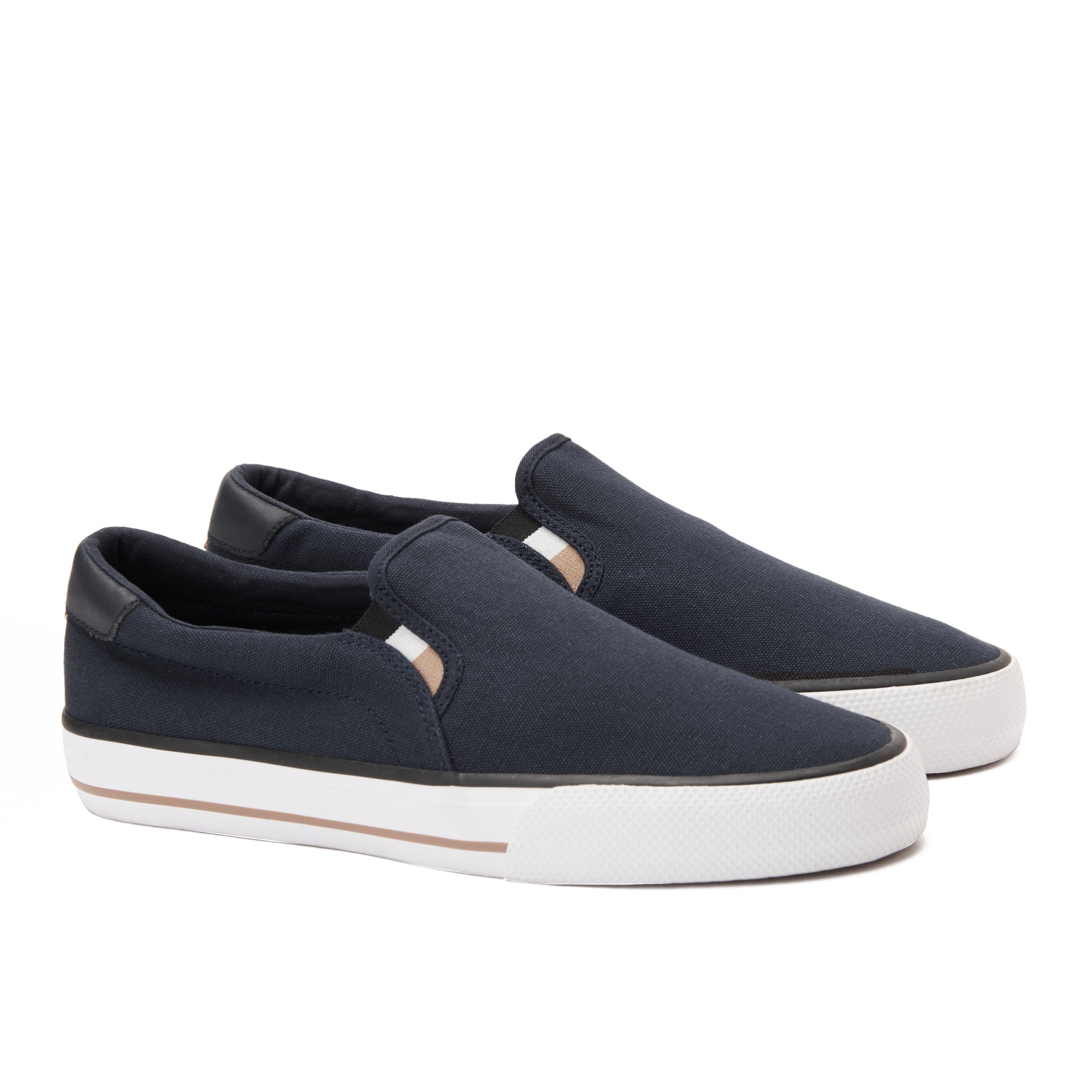 Navy Hugo Boss Slip On Canvas