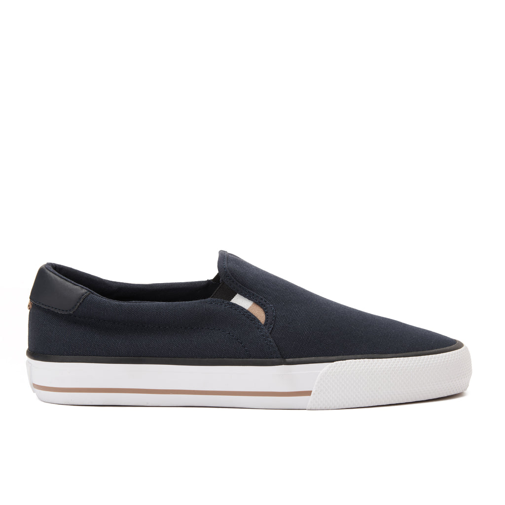 Navy Hugo Boss Slip On Canvas