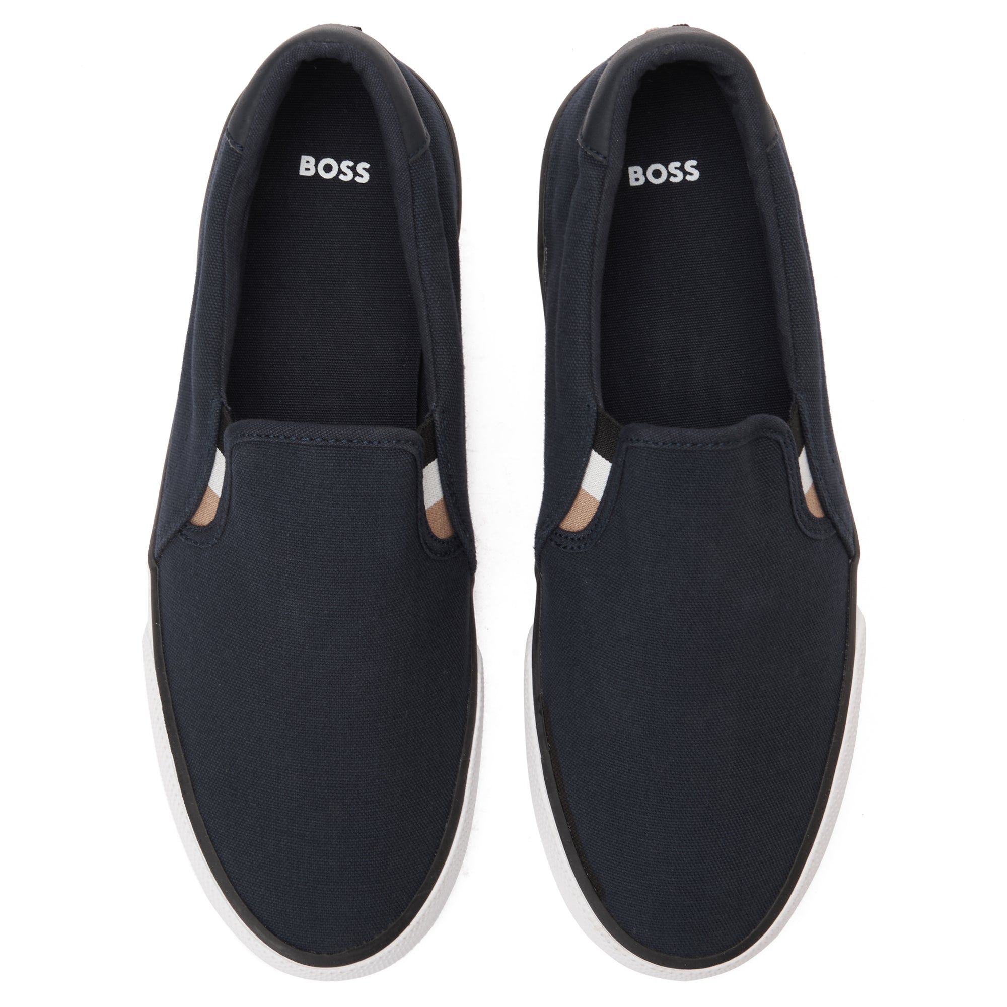 Navy Hugo Boss Slip On Canvas