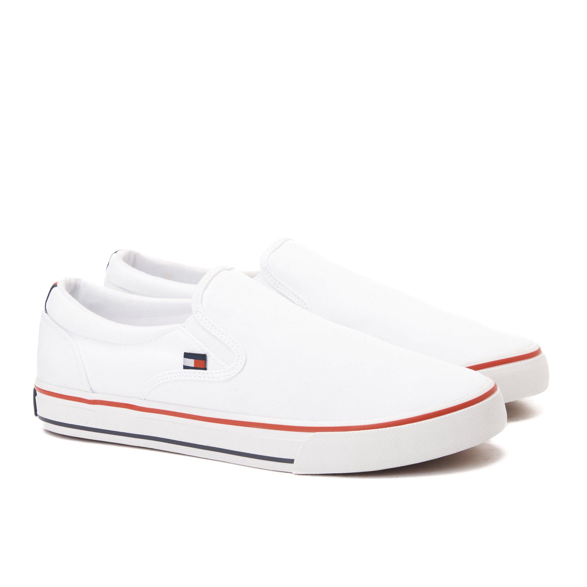 White Tommy Hilfiger Slip On Canvas