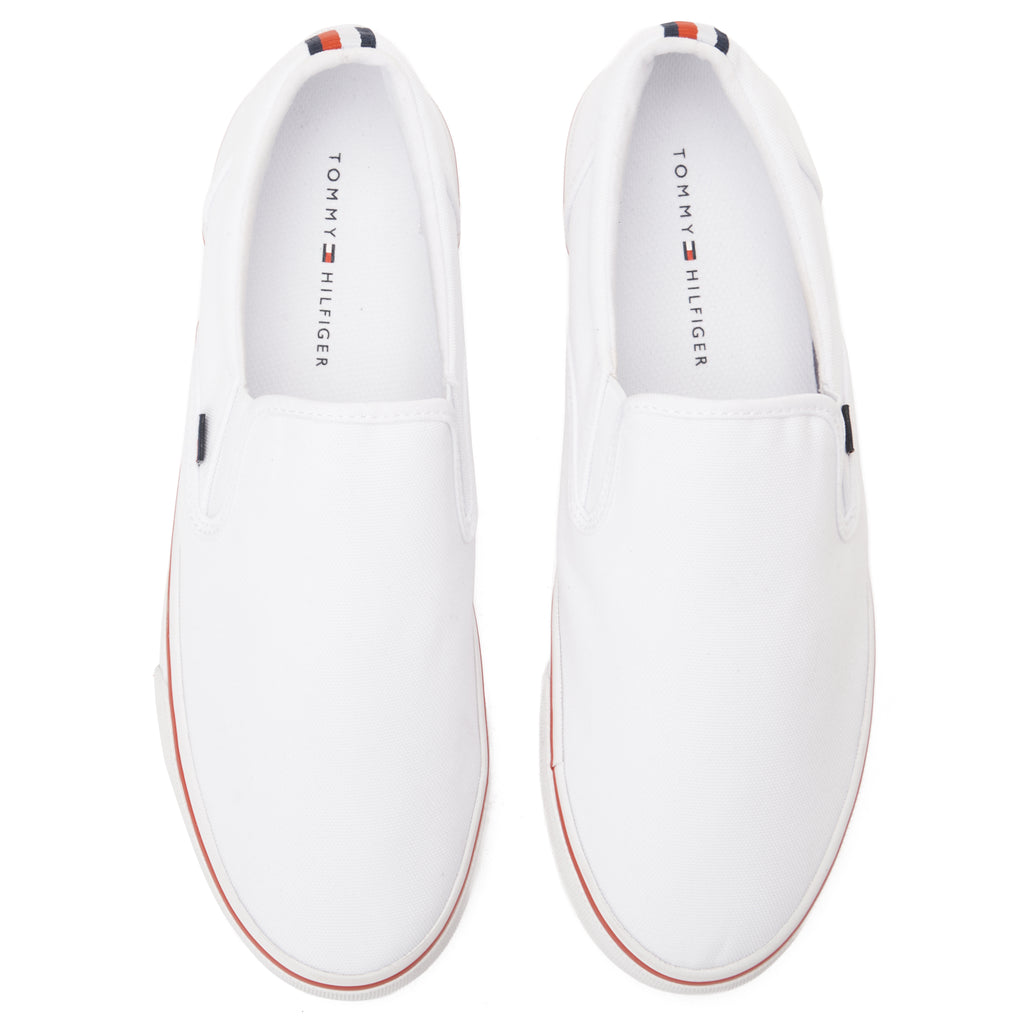 White Tommy Hilfiger Slip On Canvas