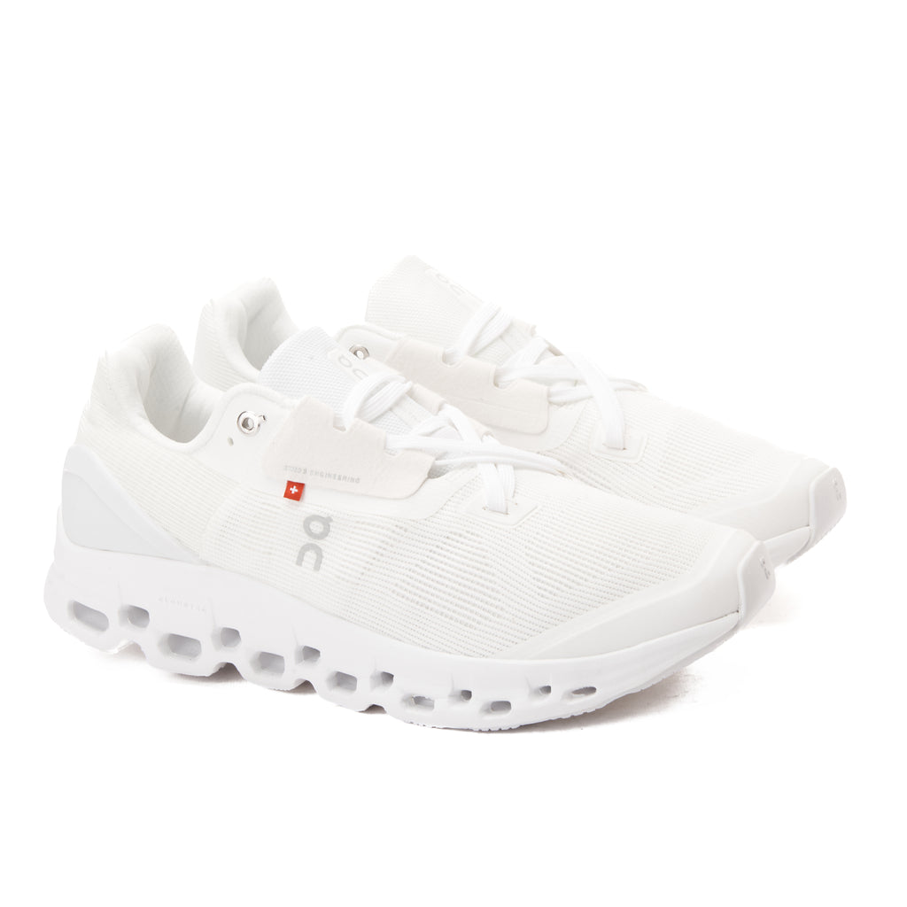 White DQ Cloud Stratos Running Sneakers