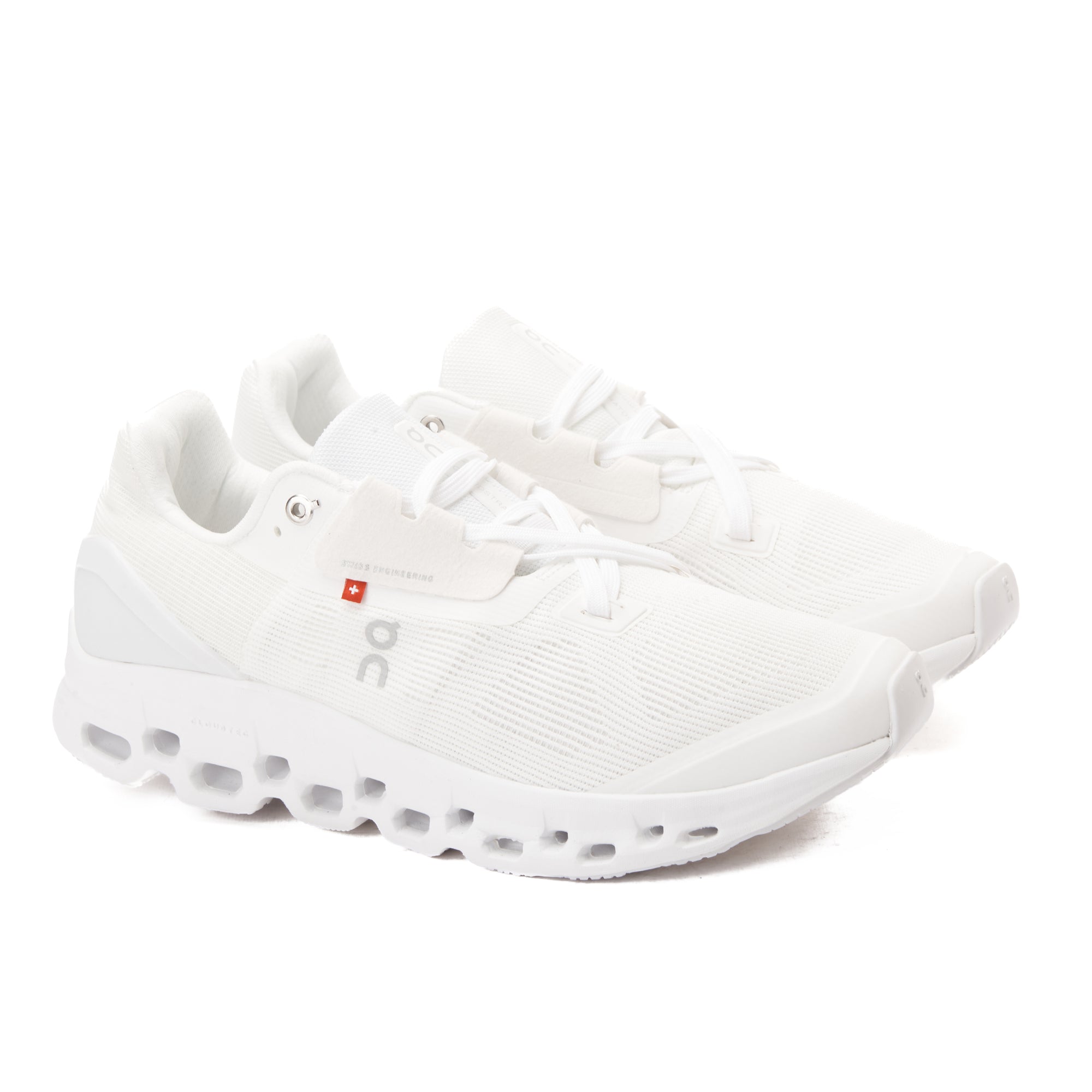 White DQ Cloud Stratos Running Sneakers