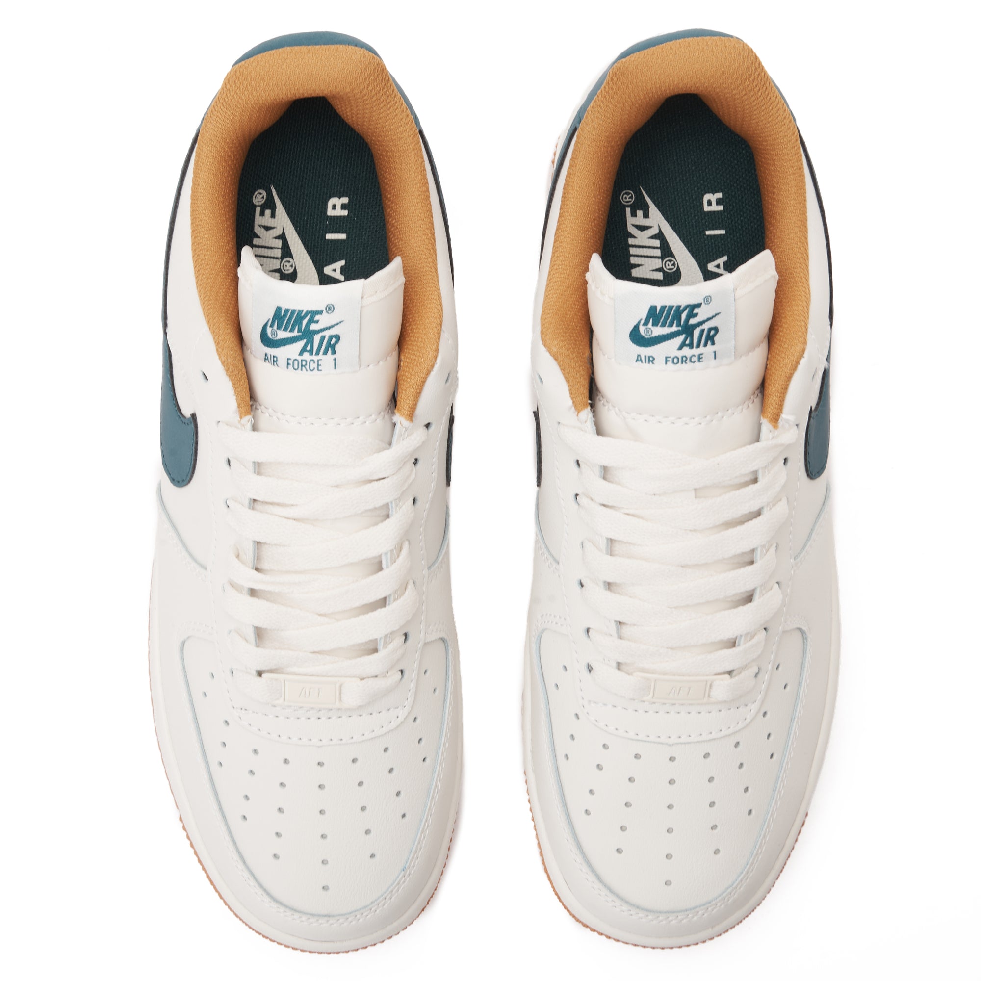 White&Green Air Force Sneakers