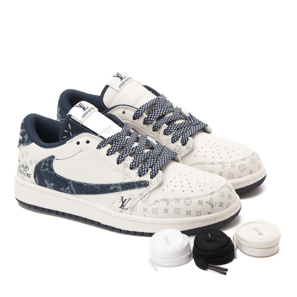 White&Navy Air Force Louis Vuitton Sneakers