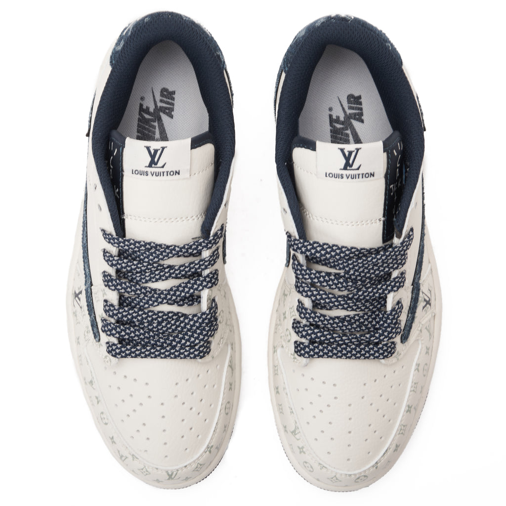 White&Navy Air Force Louis Vuitton Sneakers