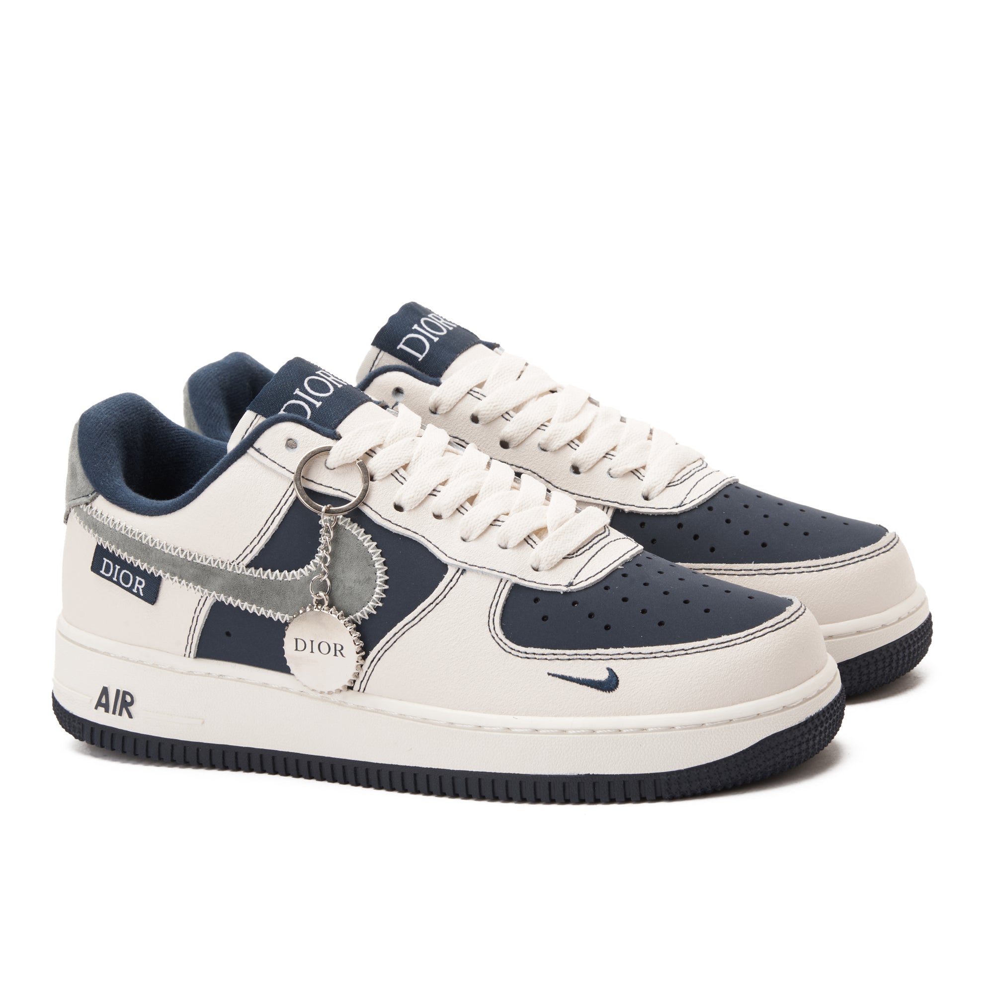 Beige&Navy Air Force Dior Sneakers