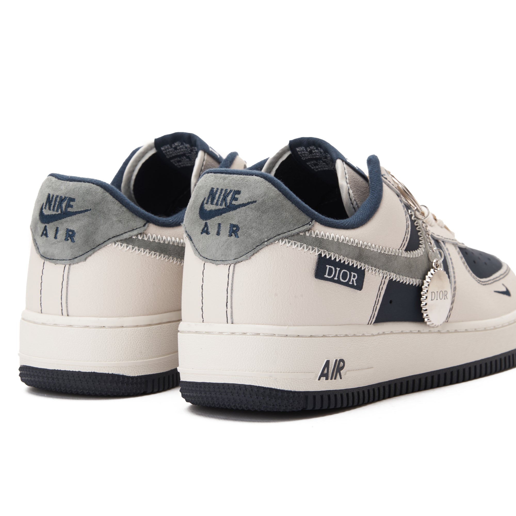 Beige&Navy Air Force Dior Sneakers