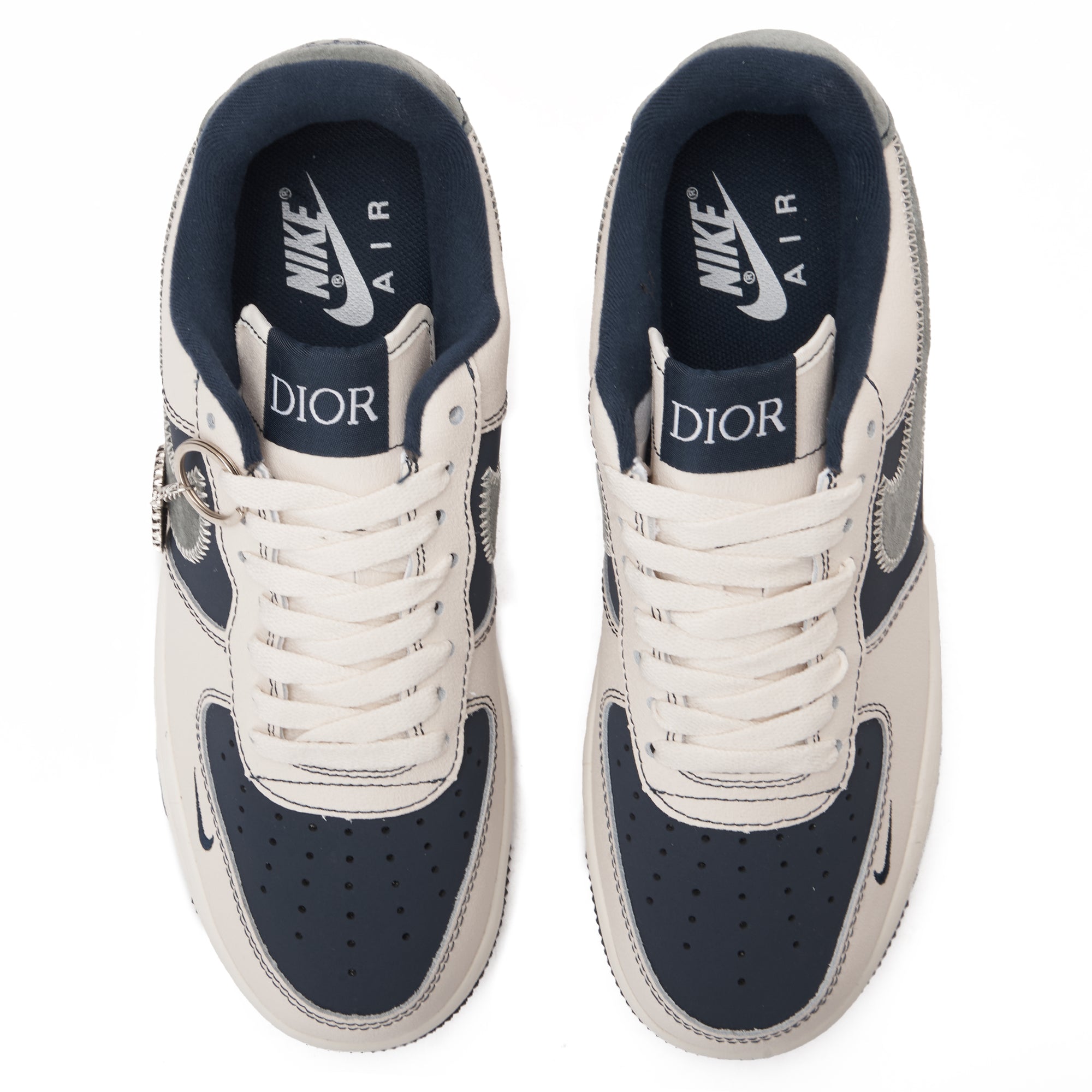 Beige&Navy Air Force Dior Sneakers