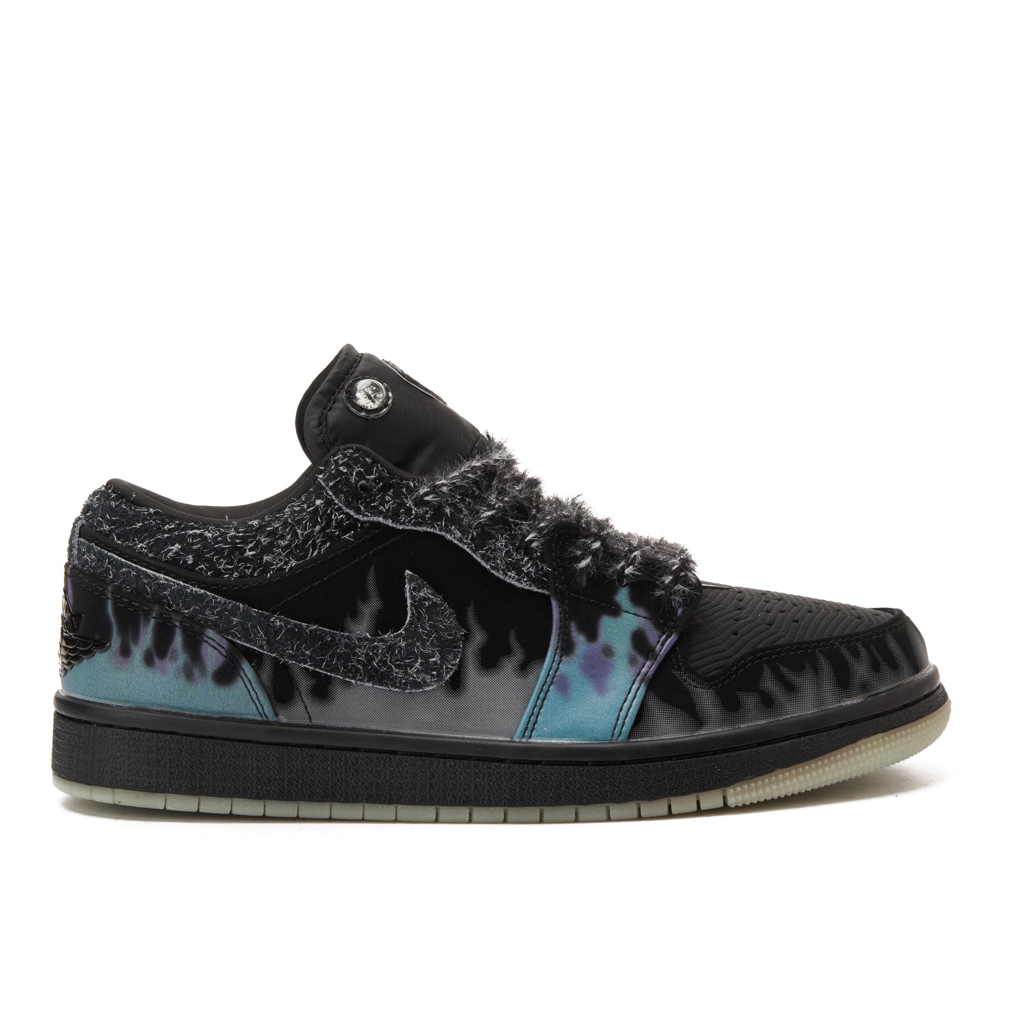 Black Air Jordan Halloween Black Cat Low Sneakers