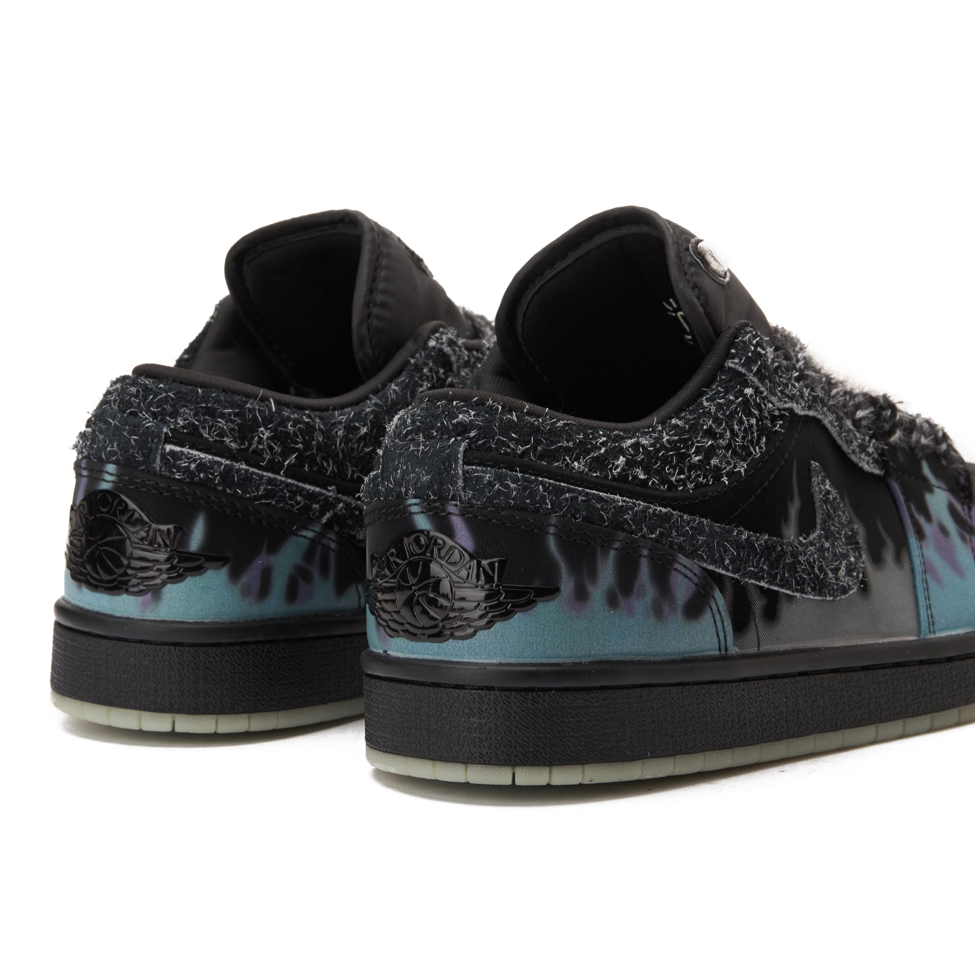 Black Air Jordan Halloween Black Cat Low Sneakers