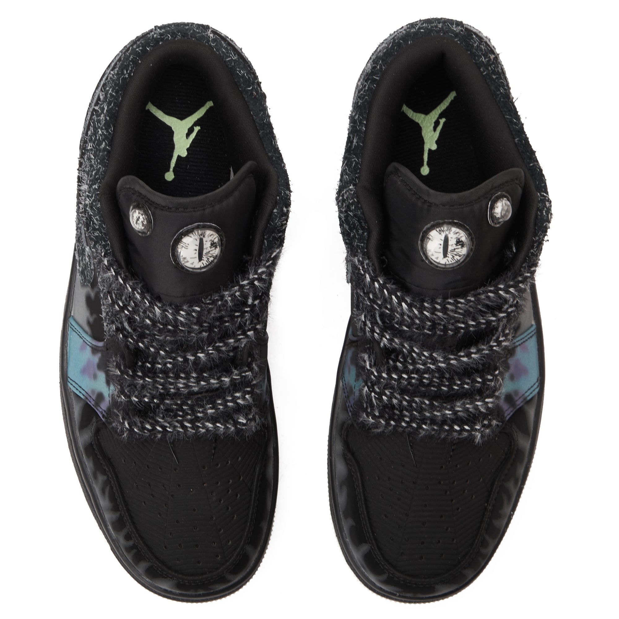 Black Air Jordan Halloween Black Cat Low Sneakers
