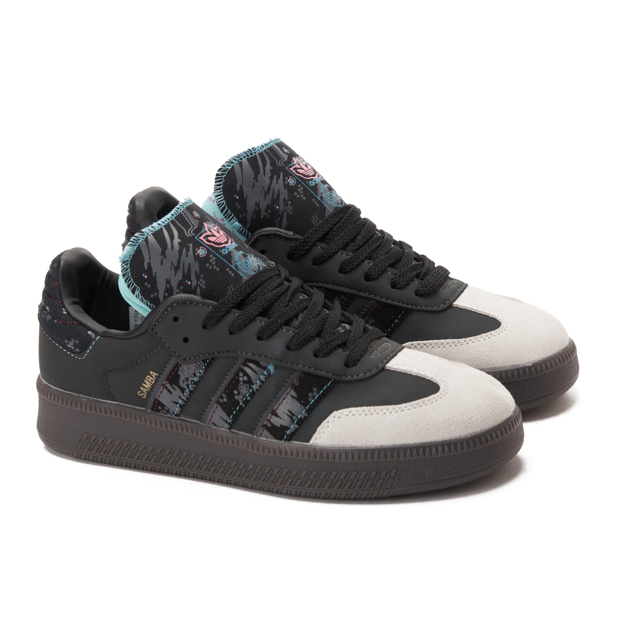 Dark Gray&Blue Samba Sneakers