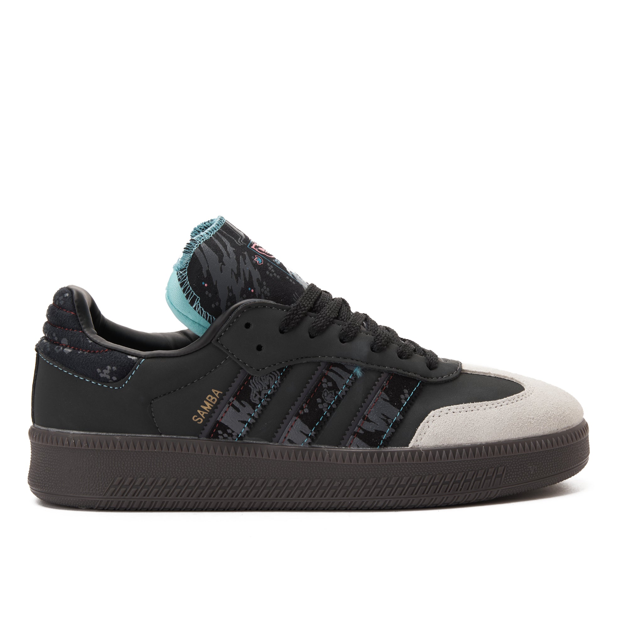 Dark Gray&Blue Samba Sneakers