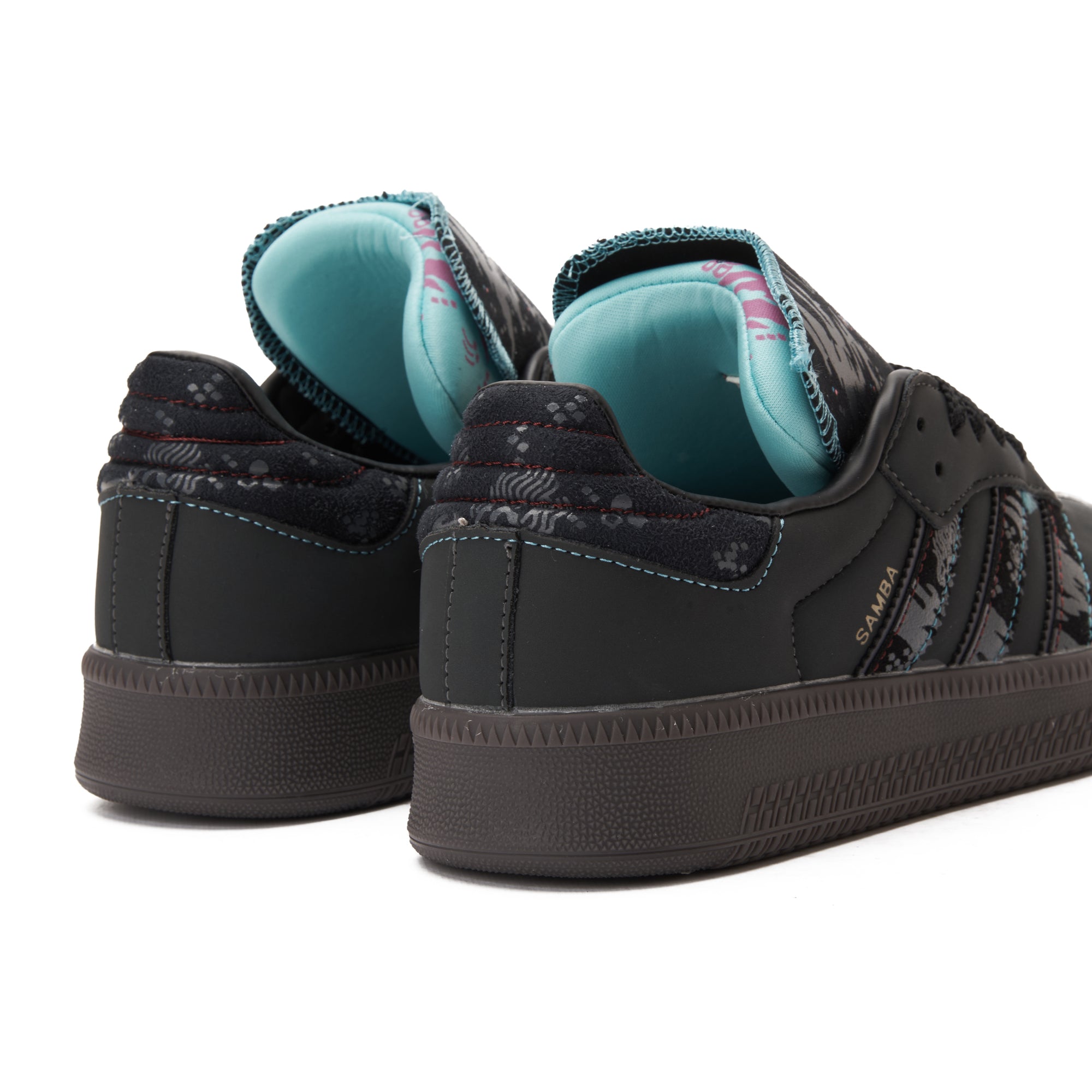Dark Gray&Blue Samba Sneakers