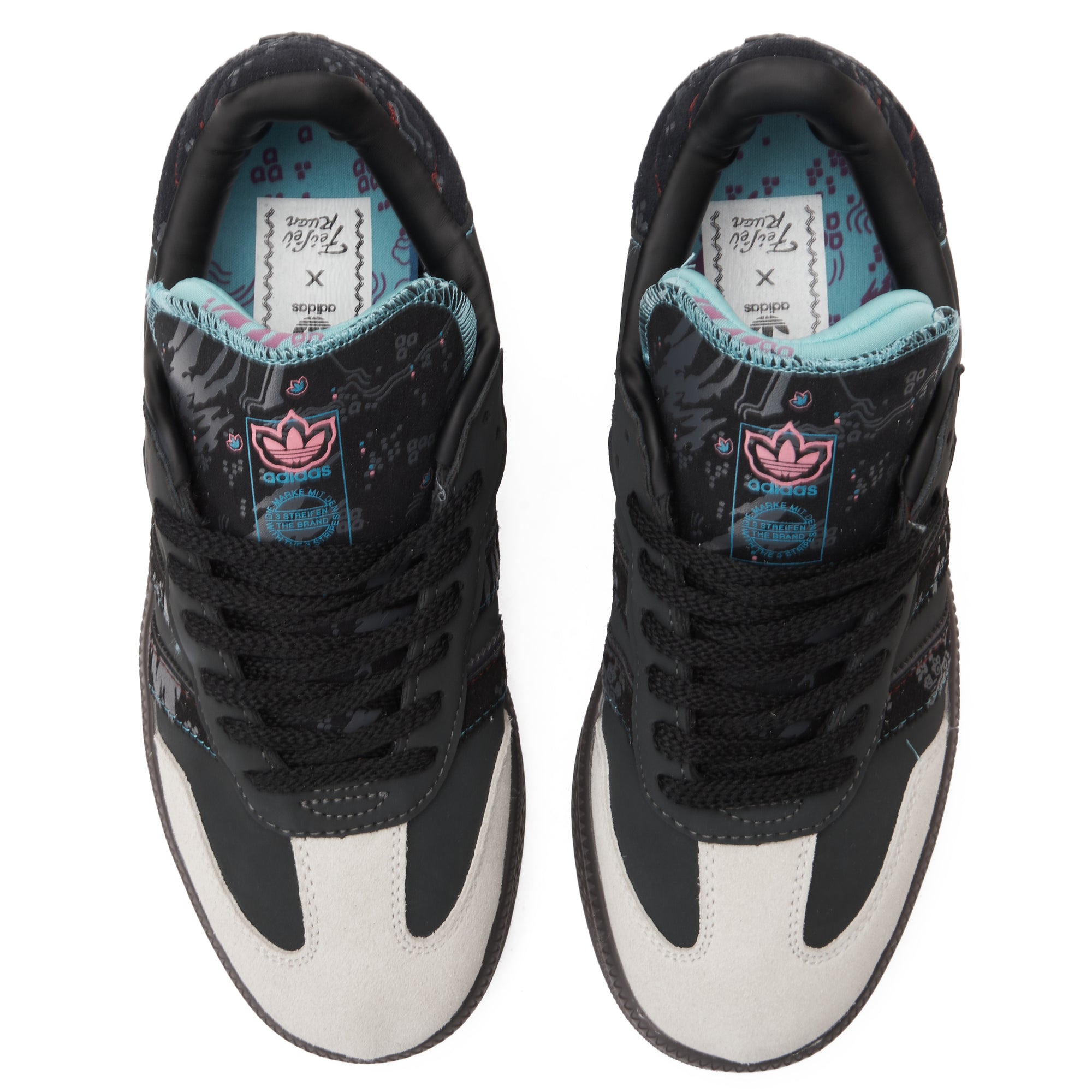 Dark Gray&Blue Samba Sneakers