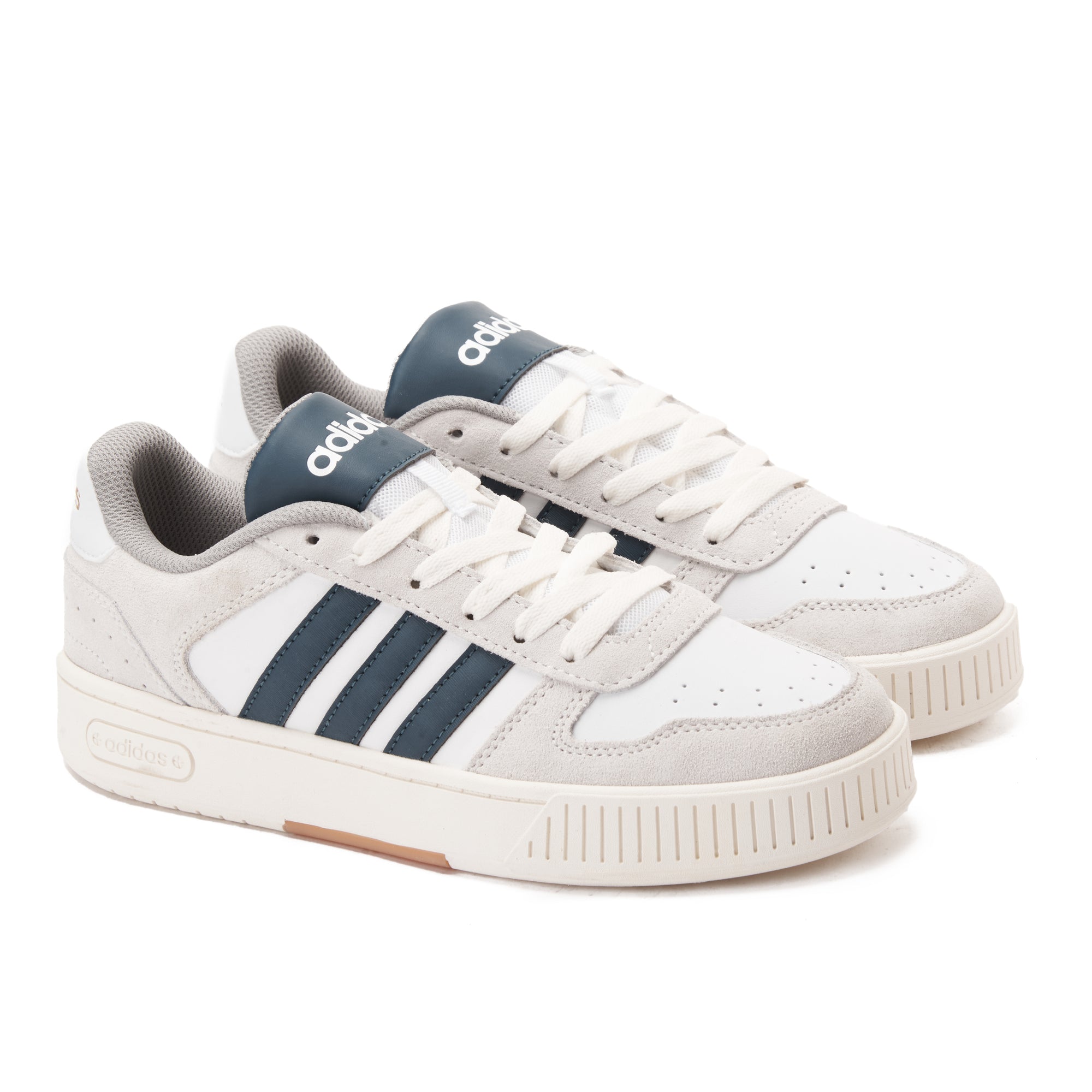 White&Navy D-Pad Classic Basketball Sneakers