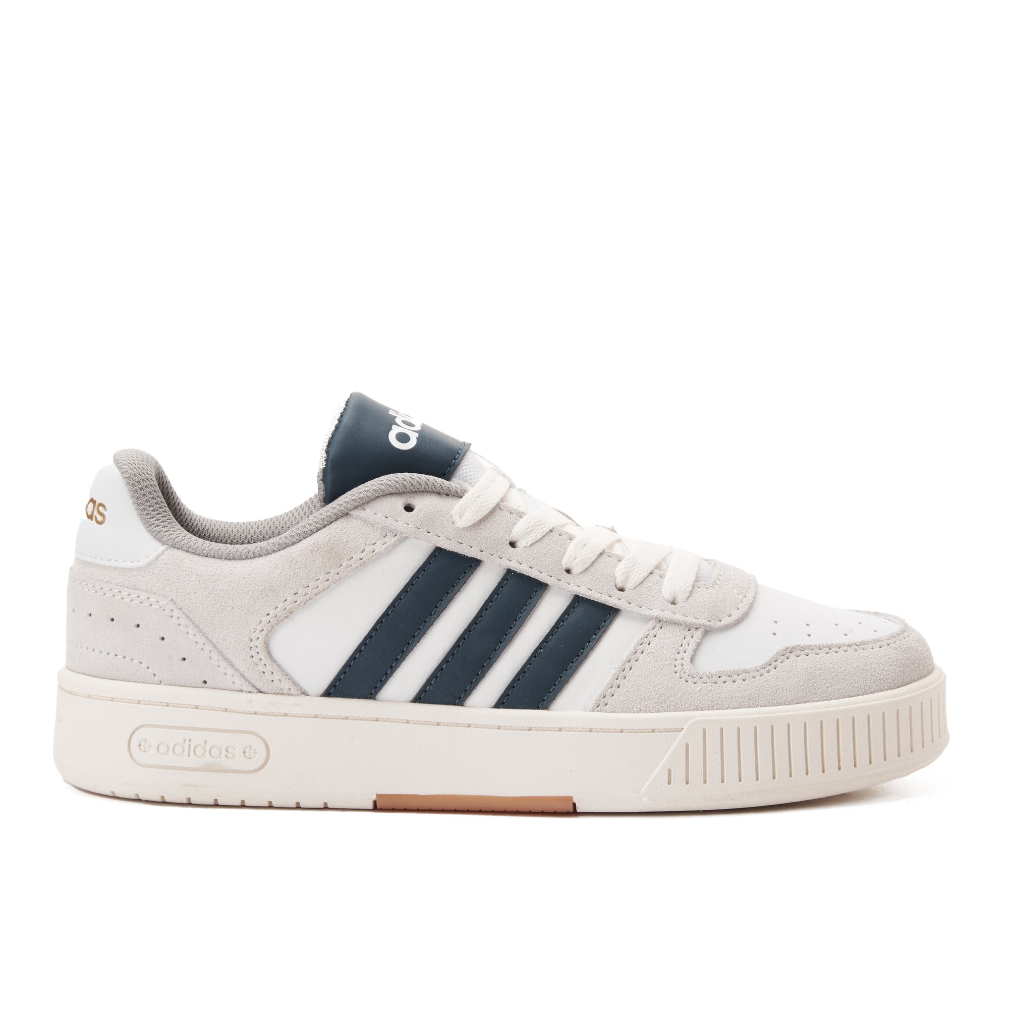 White&Navy D-Pad Classic Basketball Sneakers