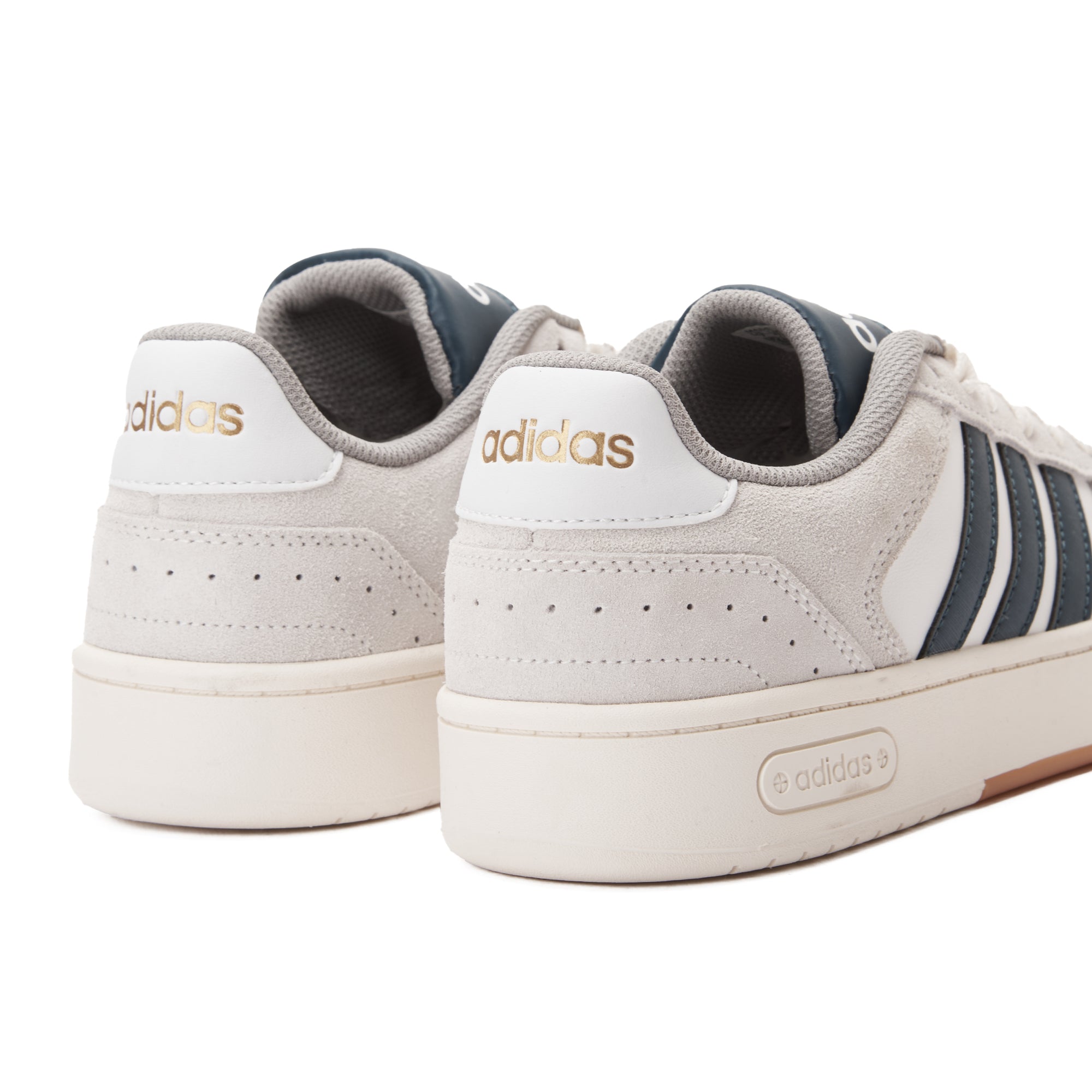 White&Navy D-Pad Classic Basketball Sneakers
