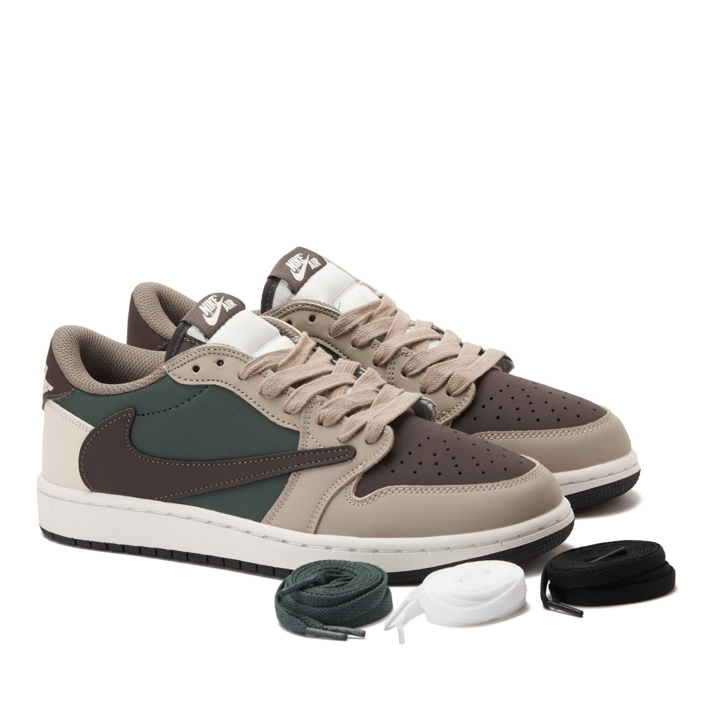 Brown&Dark Beige Air Jordan Low Travis Scott Sneakers