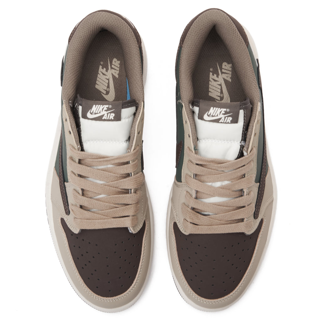Brown&Dark Beige Air Jordan Low Travis Scott Sneakers