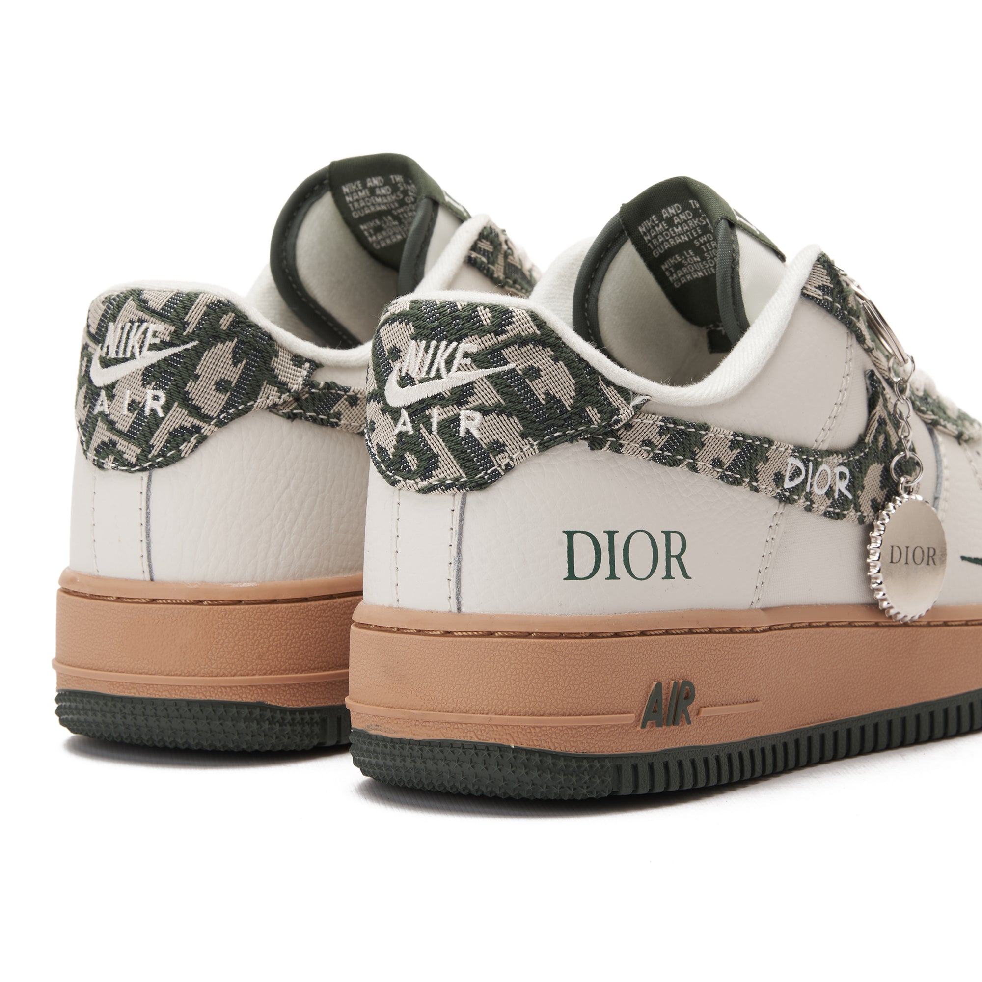 Off White&Olive Air Force Dior Sneakers