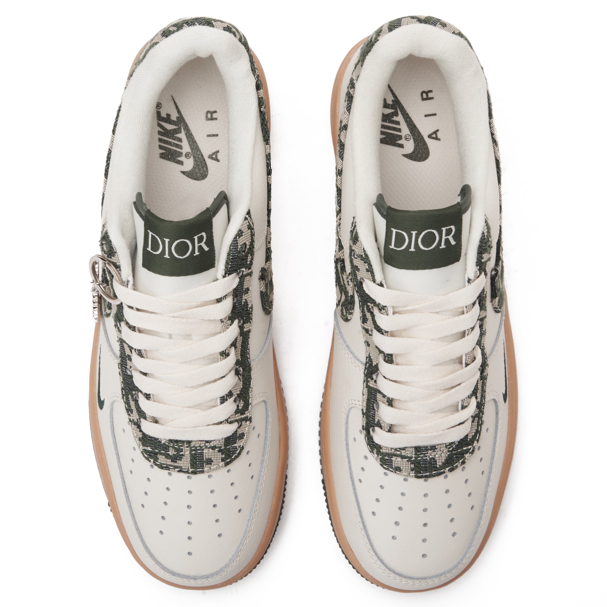 Off White&Olive Air Force Dior Sneakers
