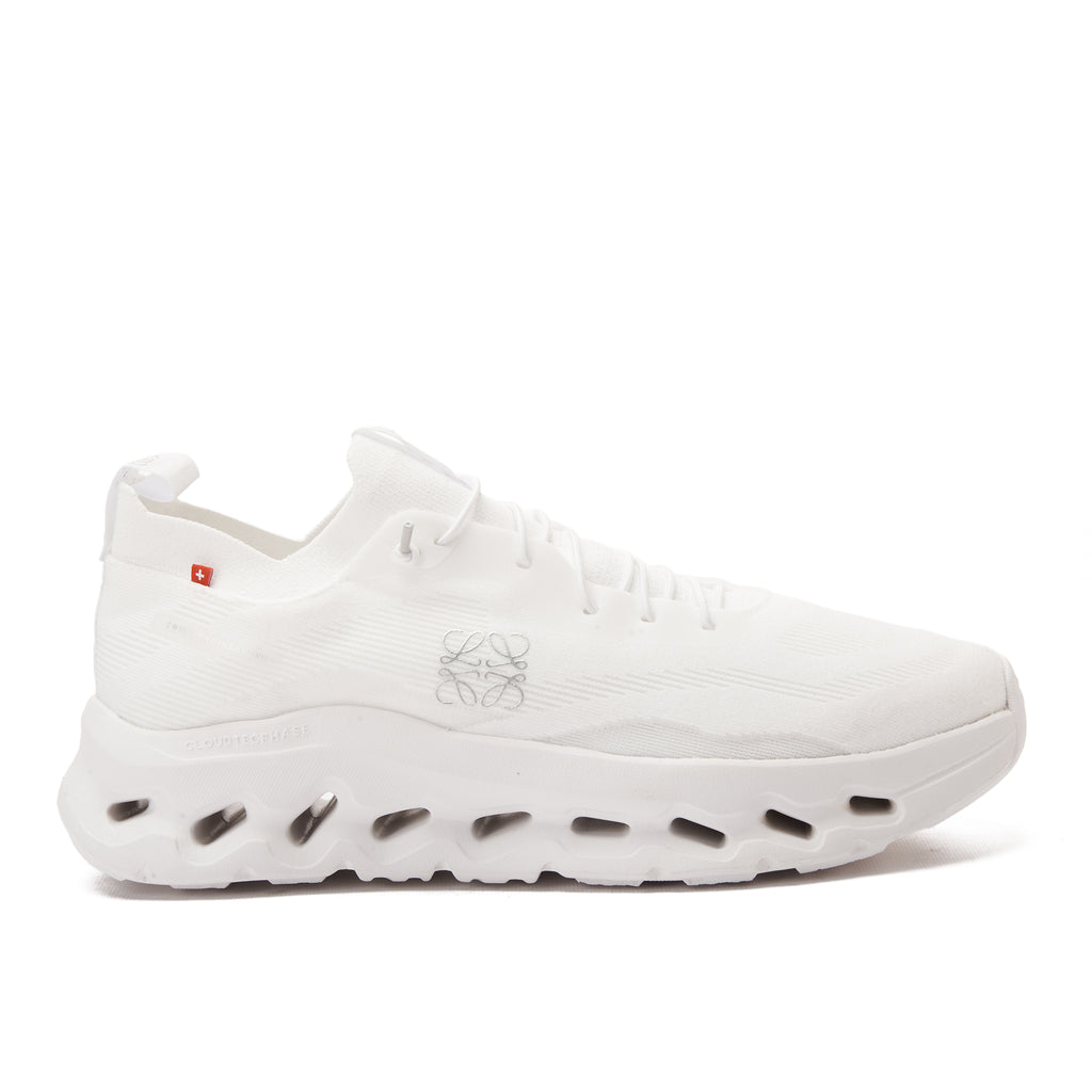 All White DQ Loewe Cloudtilt Spandex Sneakers