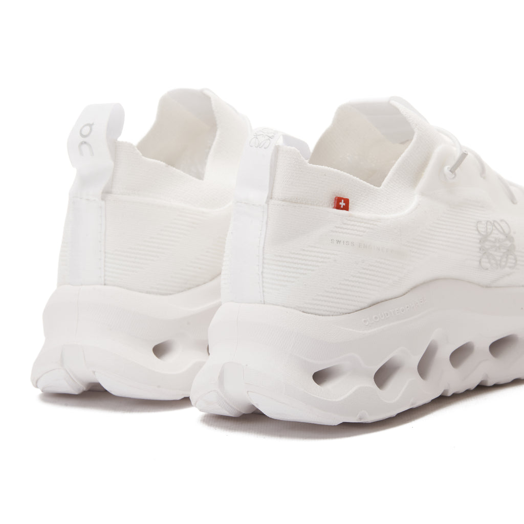 All White DQ Loewe Cloudtilt Spandex Sneakers