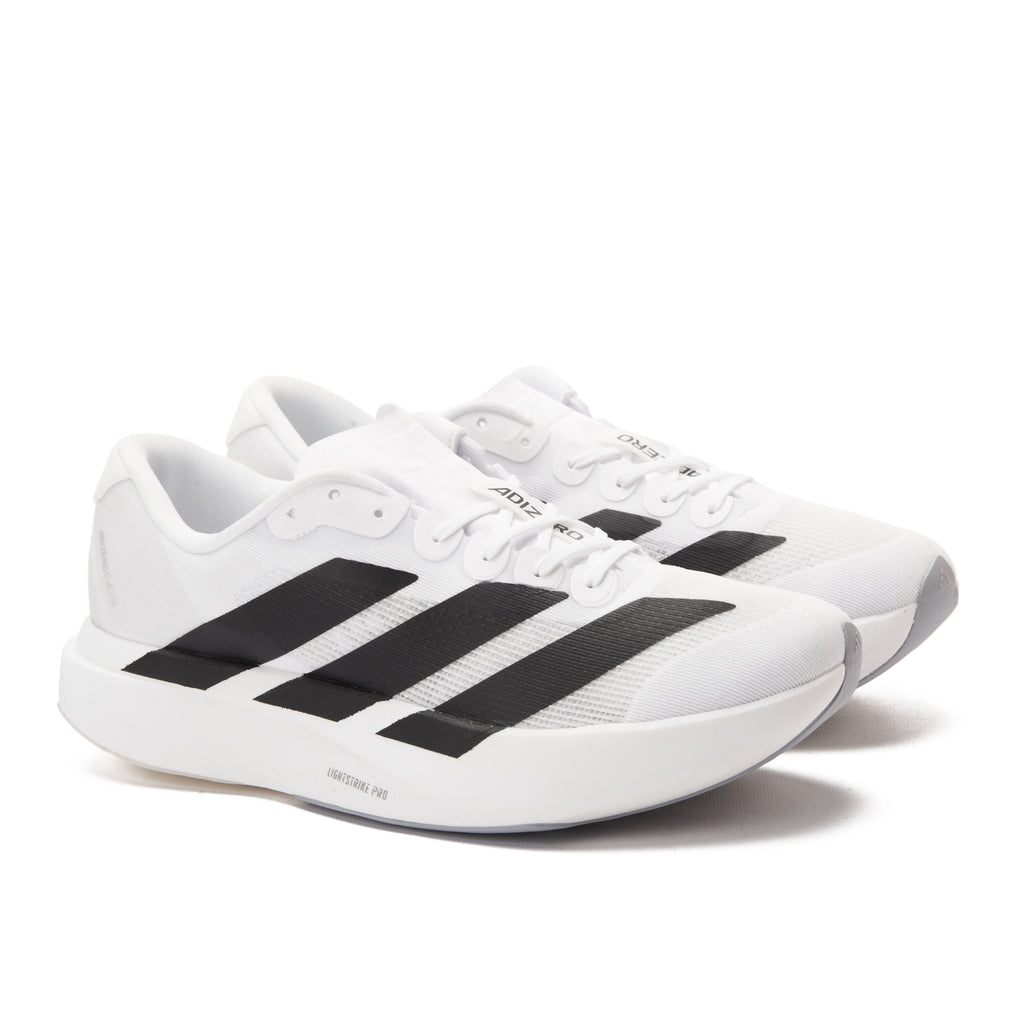 White Adidas Adizero Evo Running Sneakers