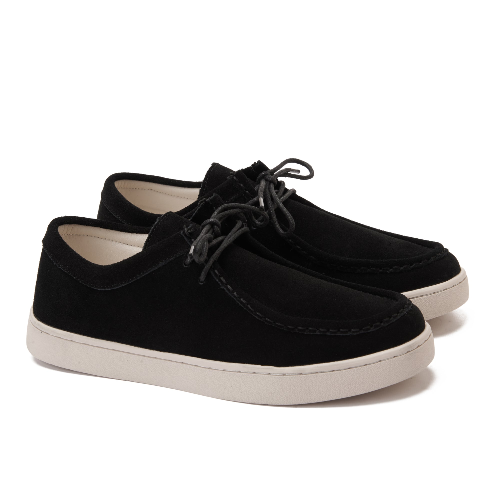 Black Suede With Perimeter Stitching Shoes
