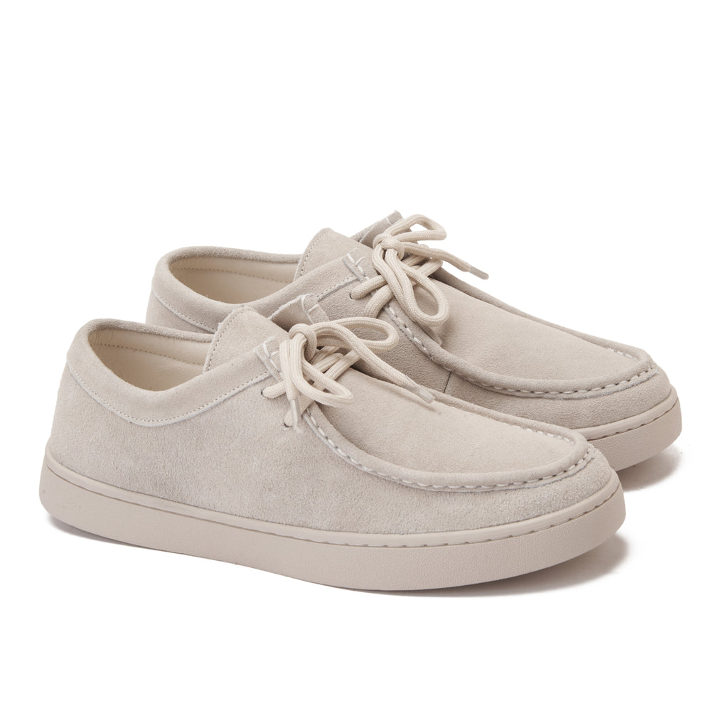 Beige Suede With Perimeter Stitching Shoes