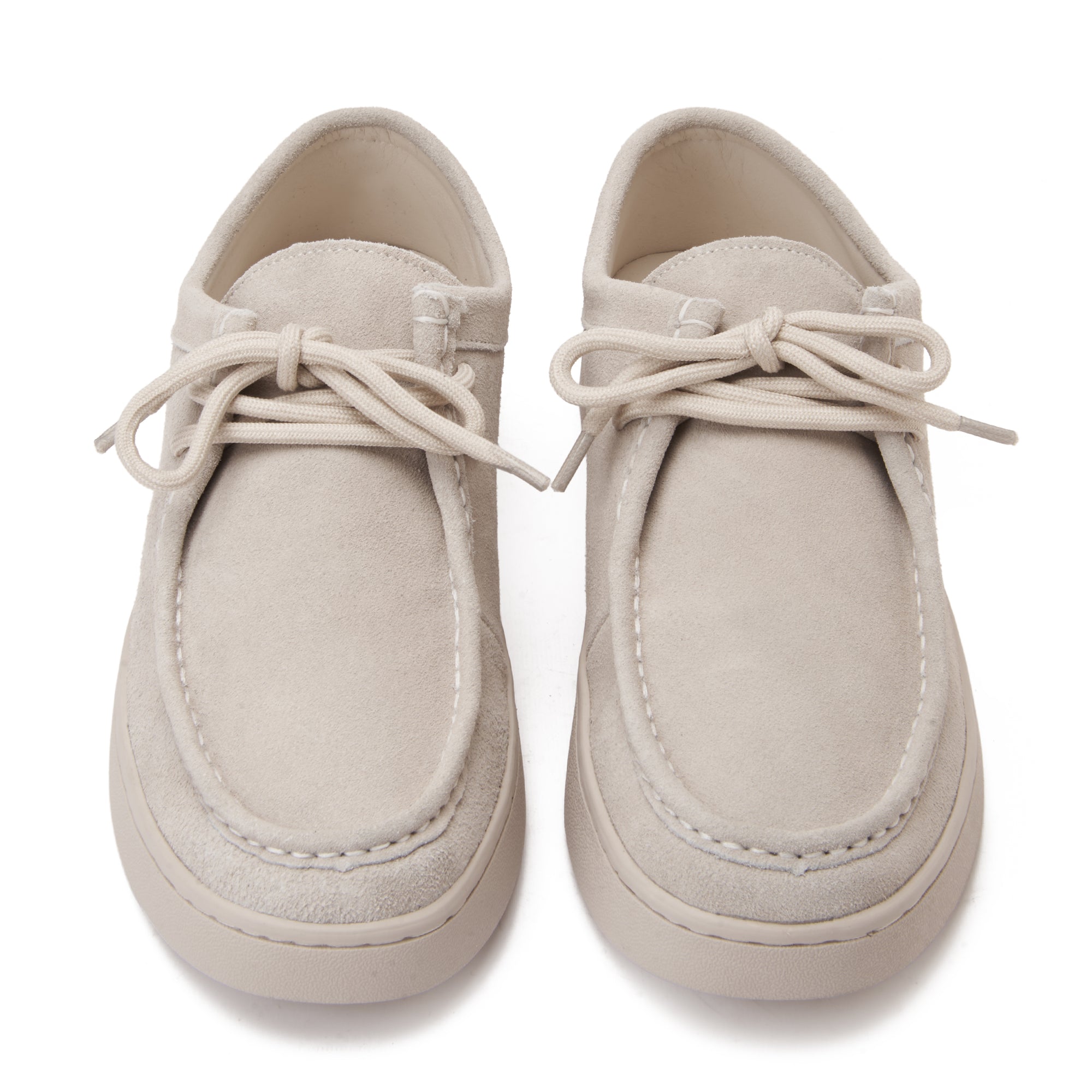 Beige Suede With Perimeter Stitching Shoes