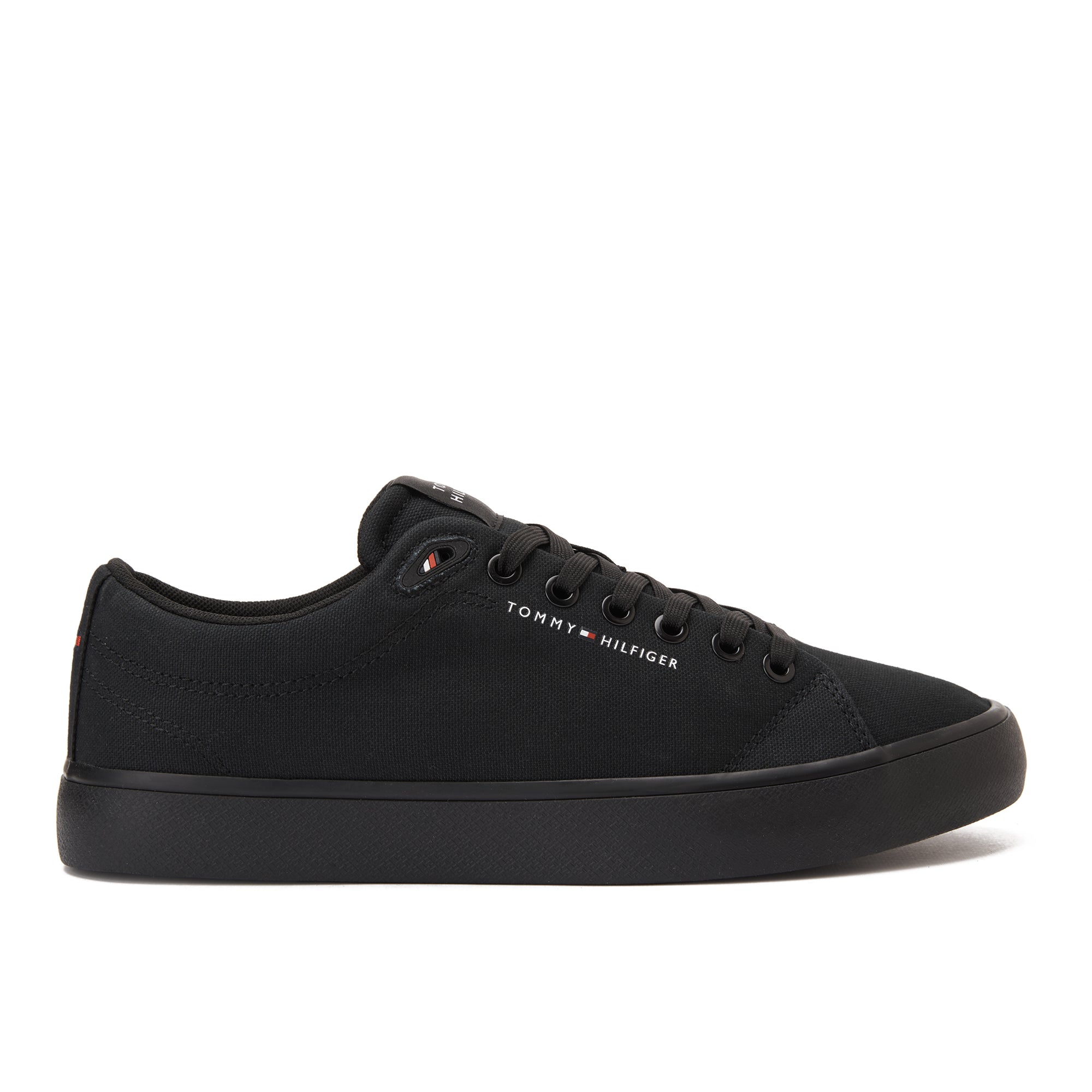 All Black Tommy Hilfiger Canvas Sneakers