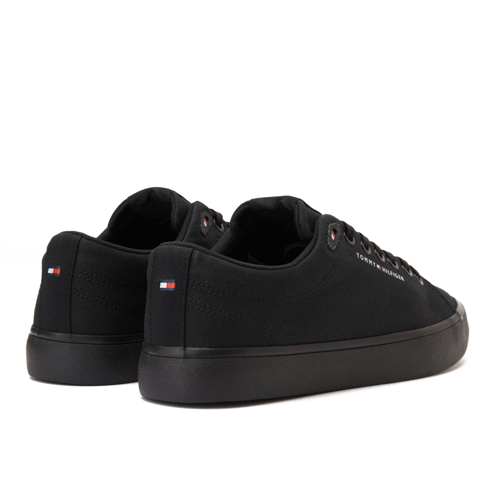 All Black Tommy Hilfiger Canvas Sneakers