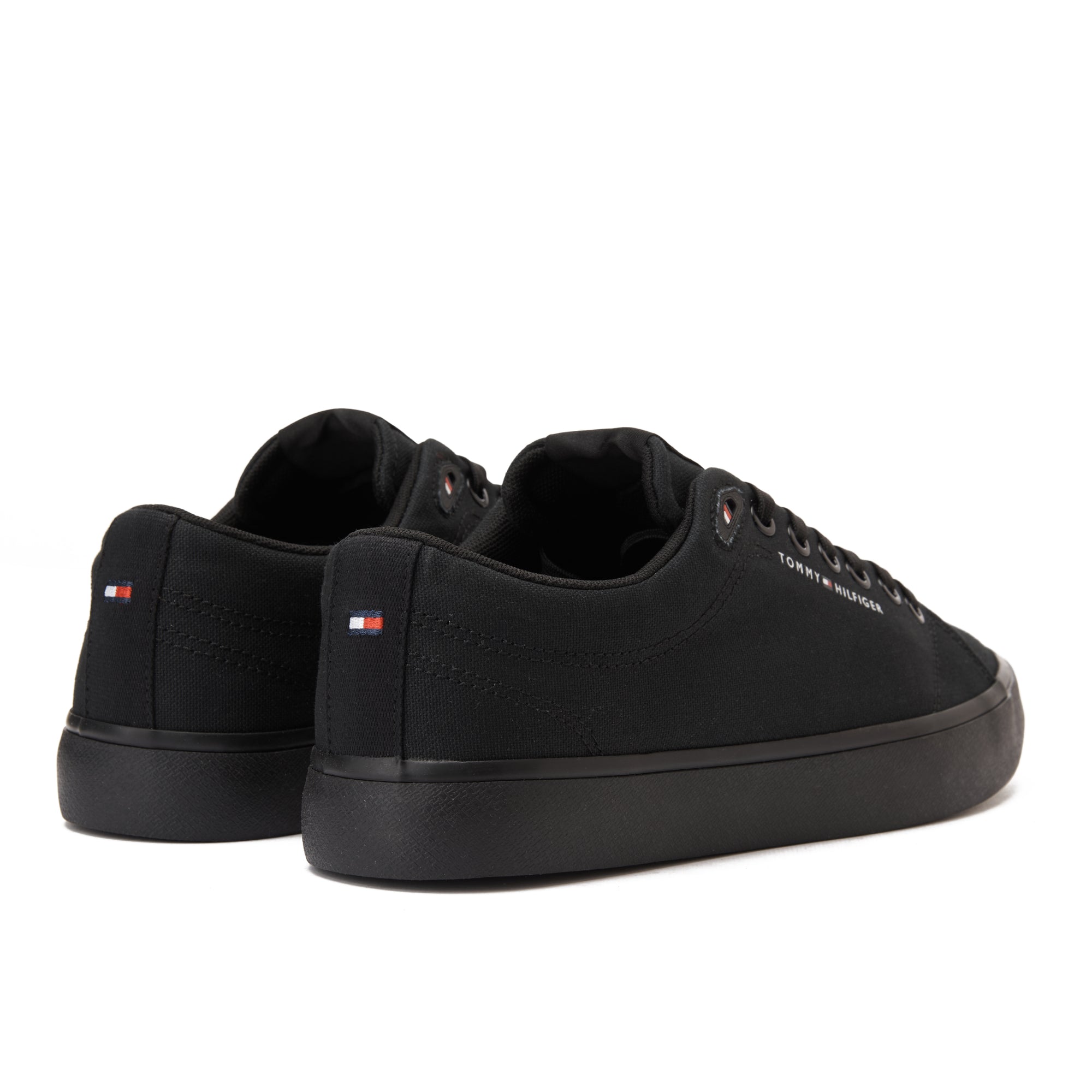 All Black Tommy Hilfiger Canvas Sneakers