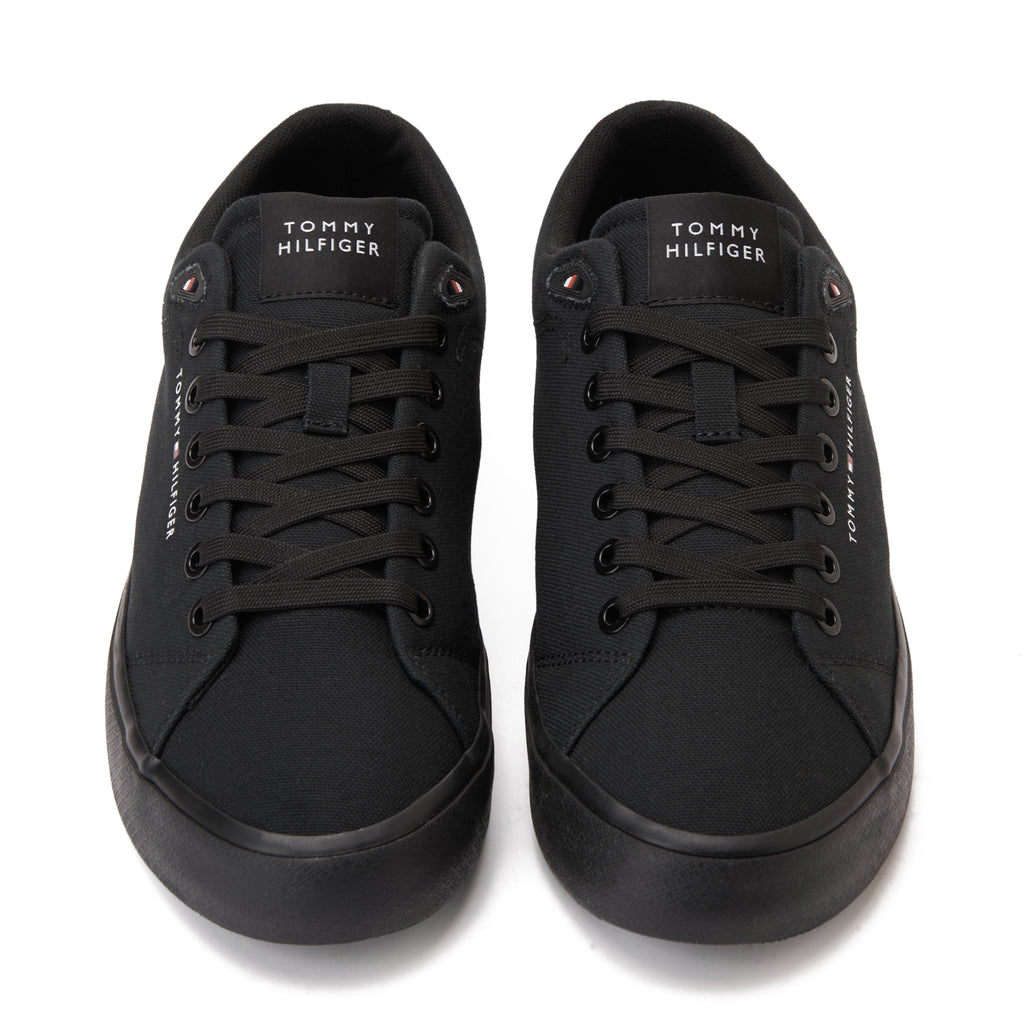 All Black Tommy Hilfiger Canvas Sneakers