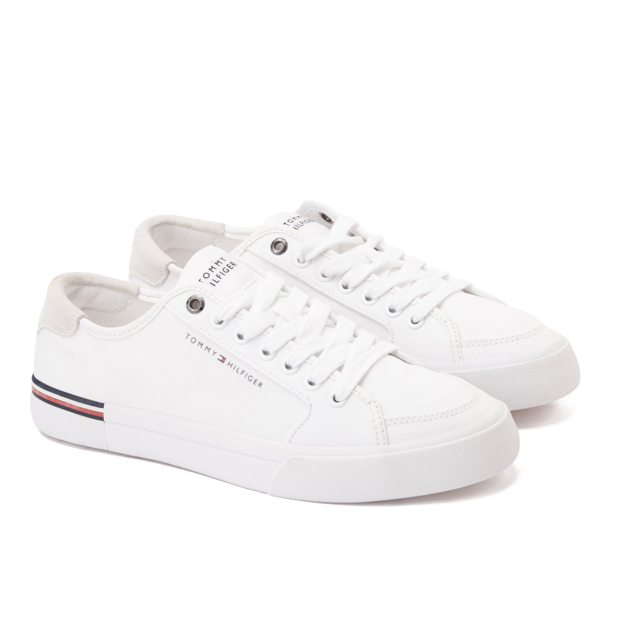 White Tommy Hilfiger Canvas Sneakers
